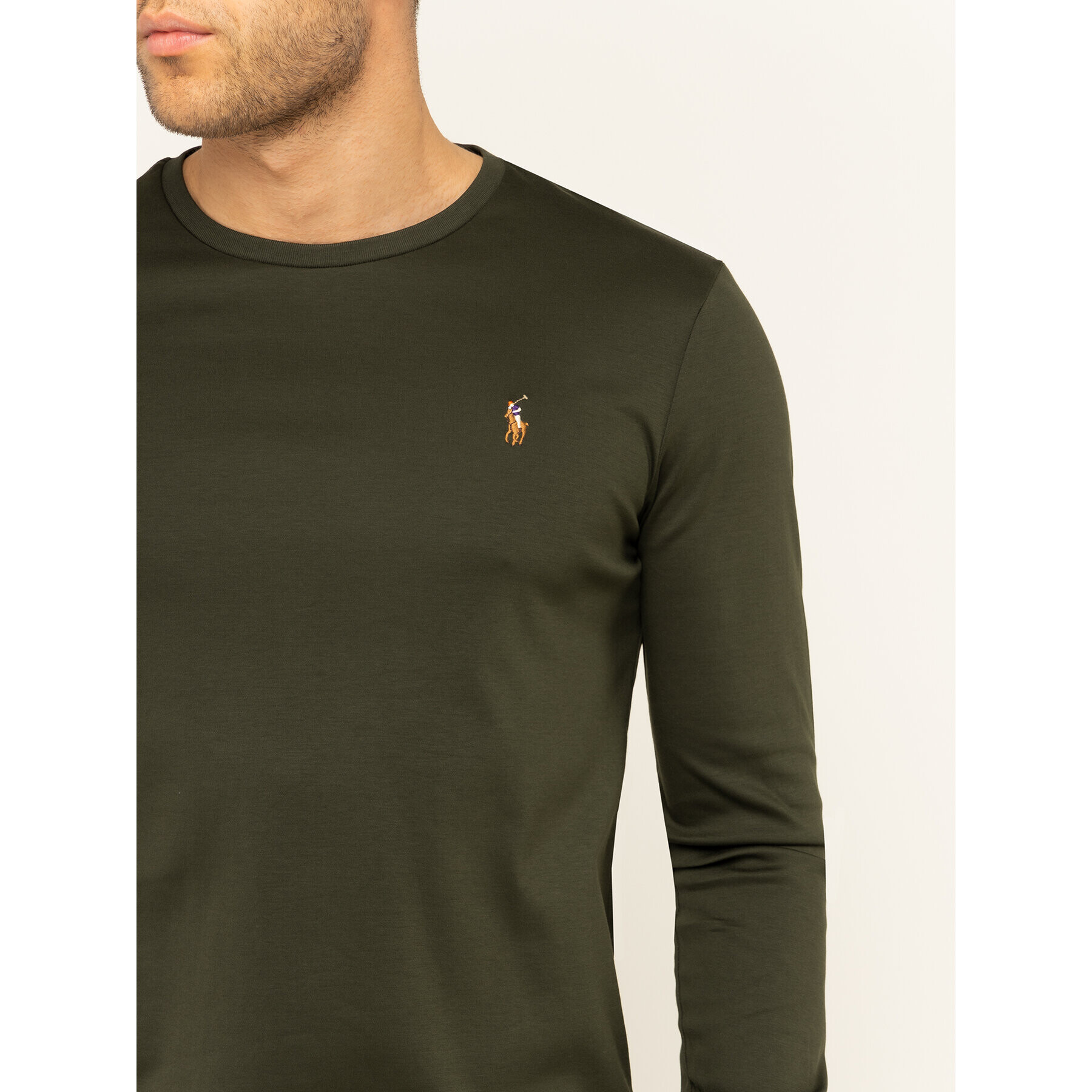 Polo Ralph Lauren Longsleeve 710760121 Verde Slim Fit - Pled.ro