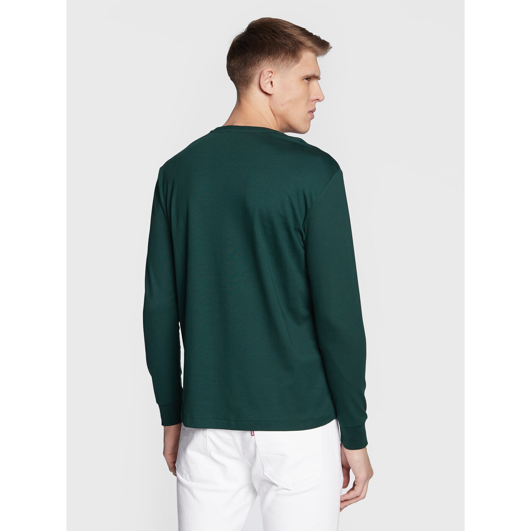 Polo Ralph Lauren Longsleeve 710760121017 Verde Slim Fit - Pled.ro