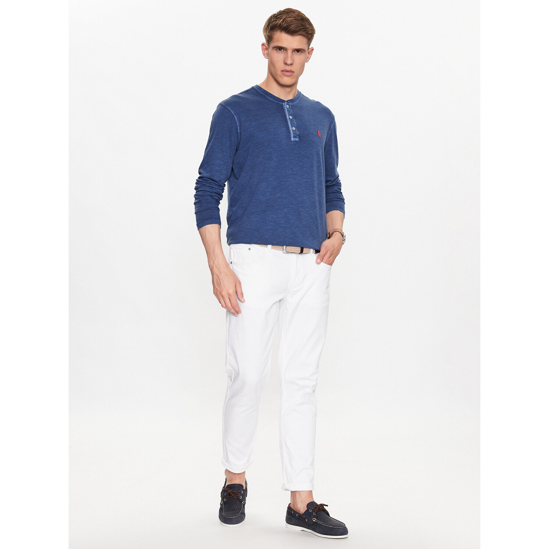 Polo Ralph Lauren Longsleeve 710790058014 Bleumarin Regular Fit - Pled.ro