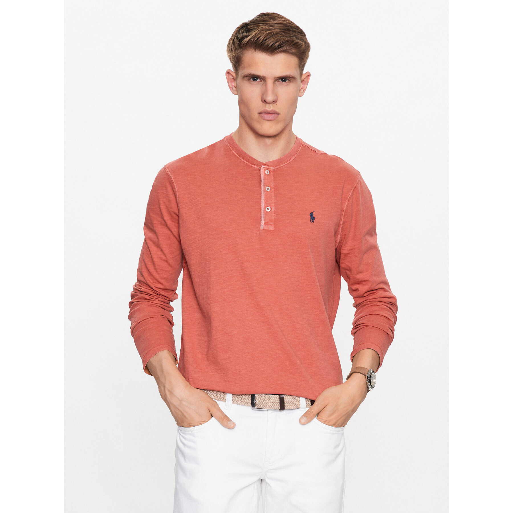 Polo Ralph Lauren Longsleeve 710790058015 Roșu Regular Fit - Pled.ro