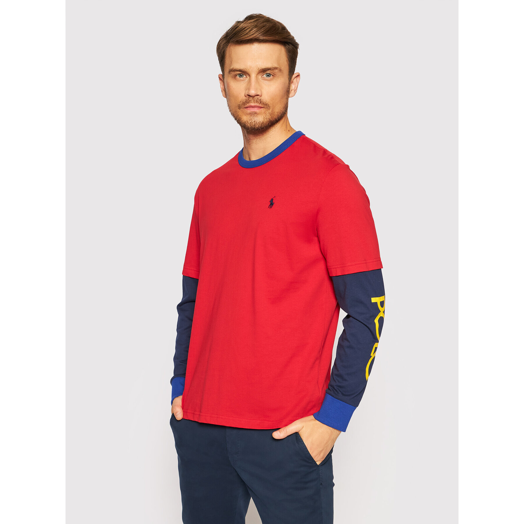 Polo Ralph Lauren Longsleeve 710842889001 Roșu Classic Fit - Pled.ro