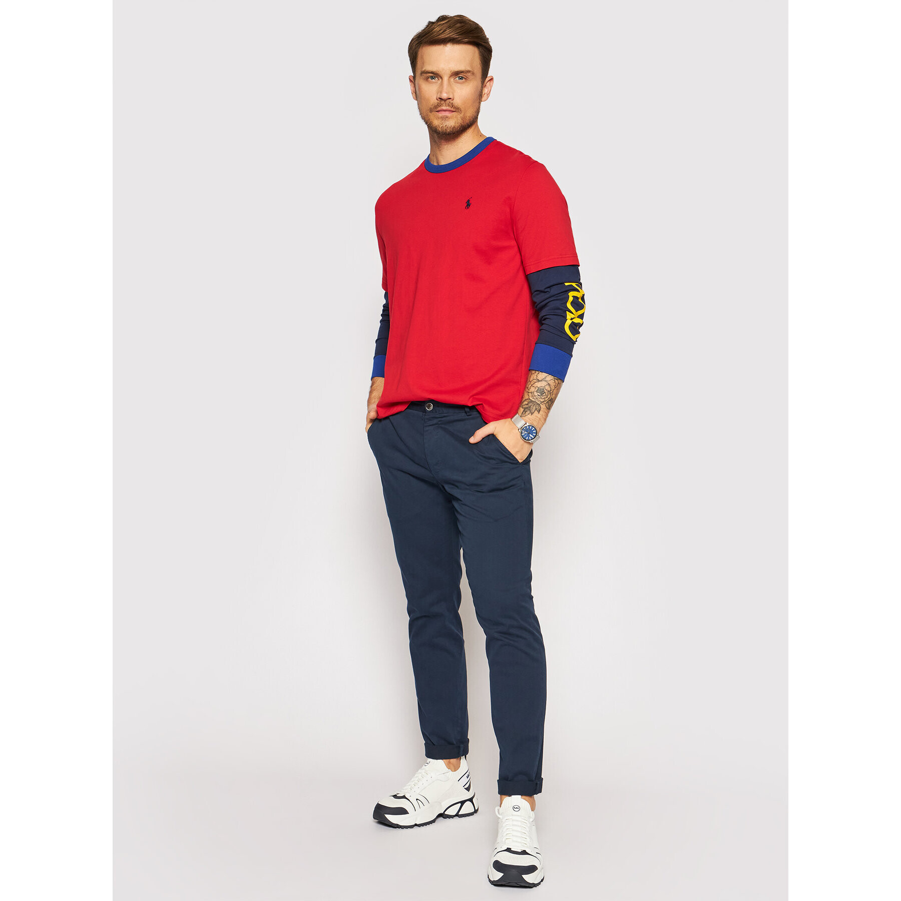 Polo Ralph Lauren Longsleeve 710842889001 Roșu Classic Fit - Pled.ro