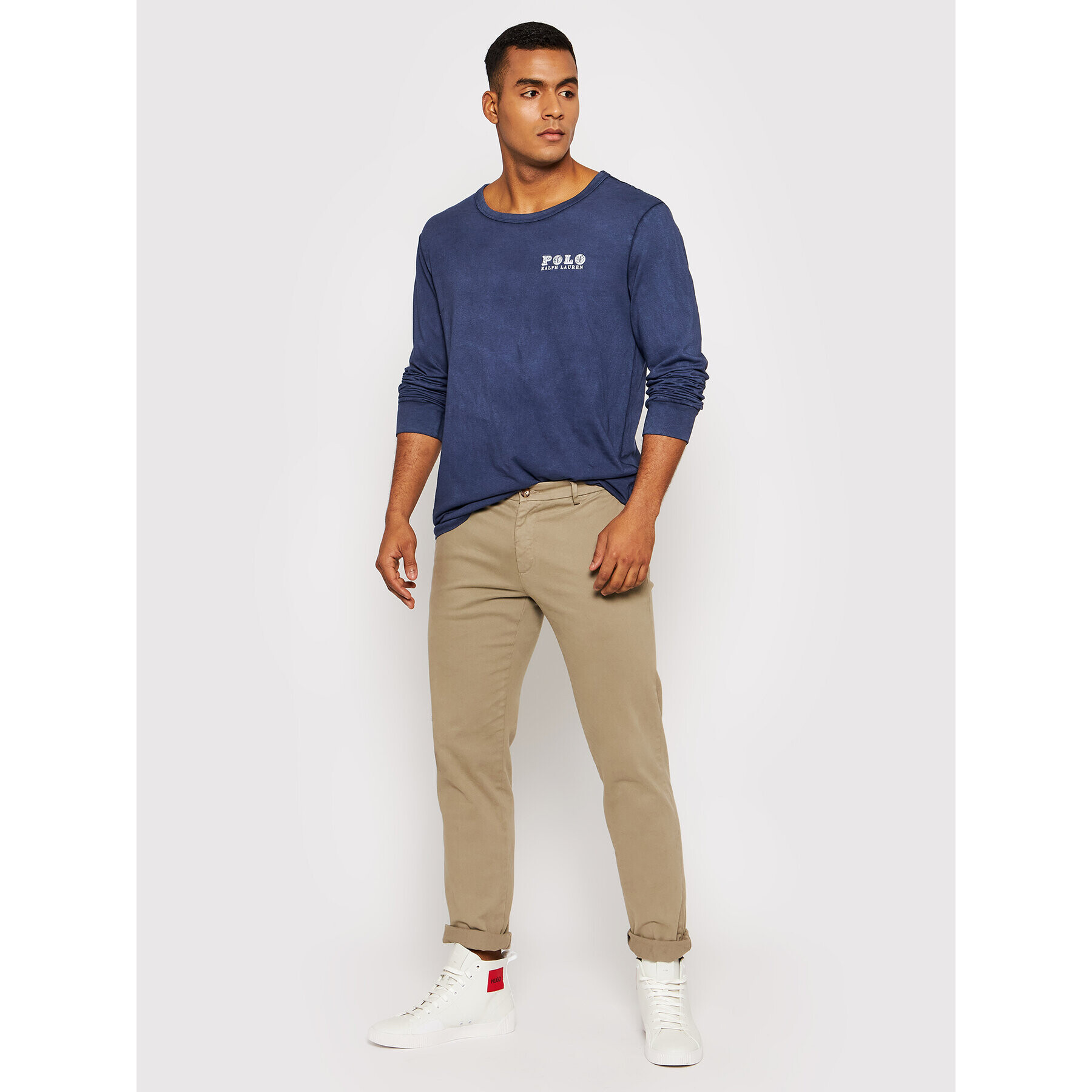 Polo Ralph Lauren Longsleeve 710850538003 Bleumarin Regular Fit - Pled.ro