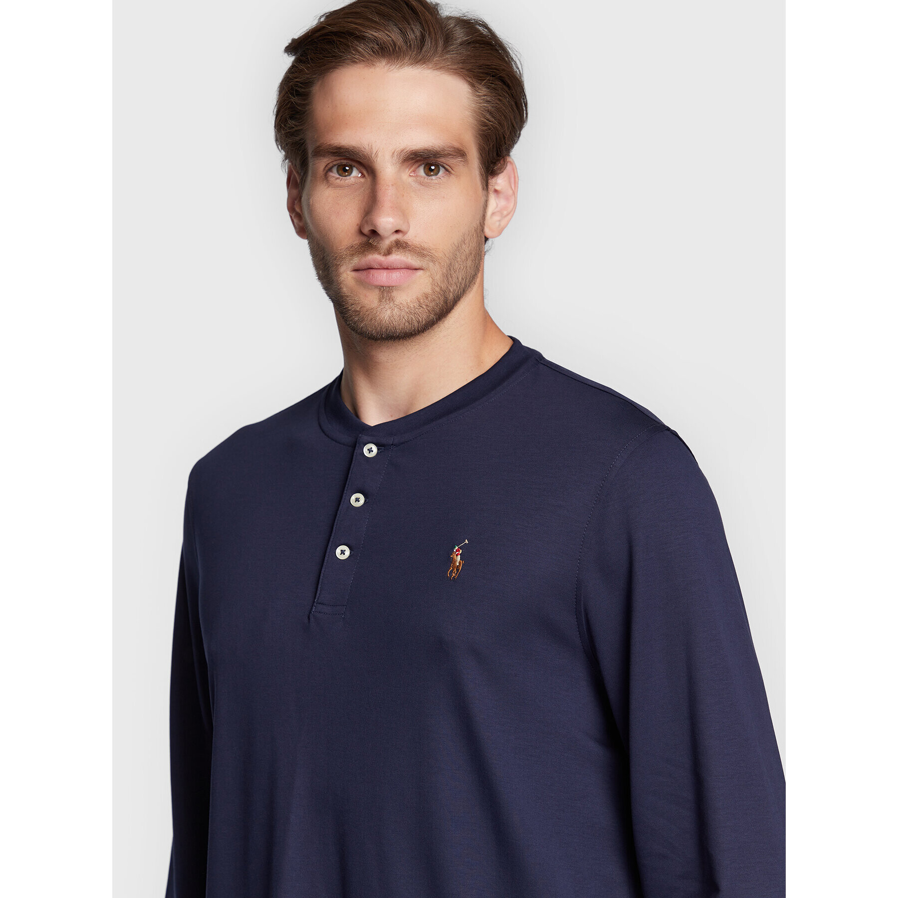 Polo Ralph Lauren Longsleeve 710876614003 Bleumarin Slim Fit - Pled.ro