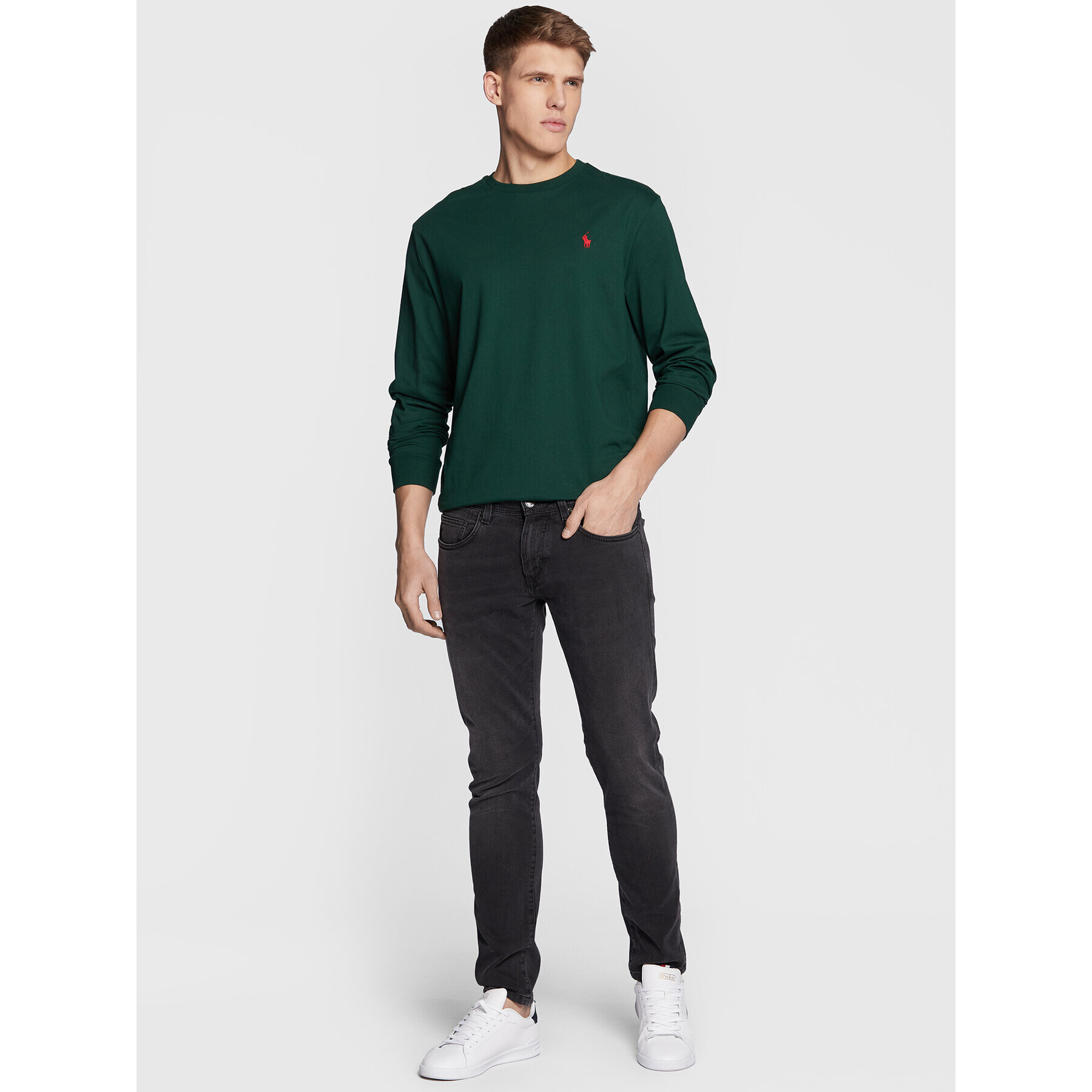 Polo Ralph Lauren Longsleeve 710881817 Verde Classic Fit - Pled.ro