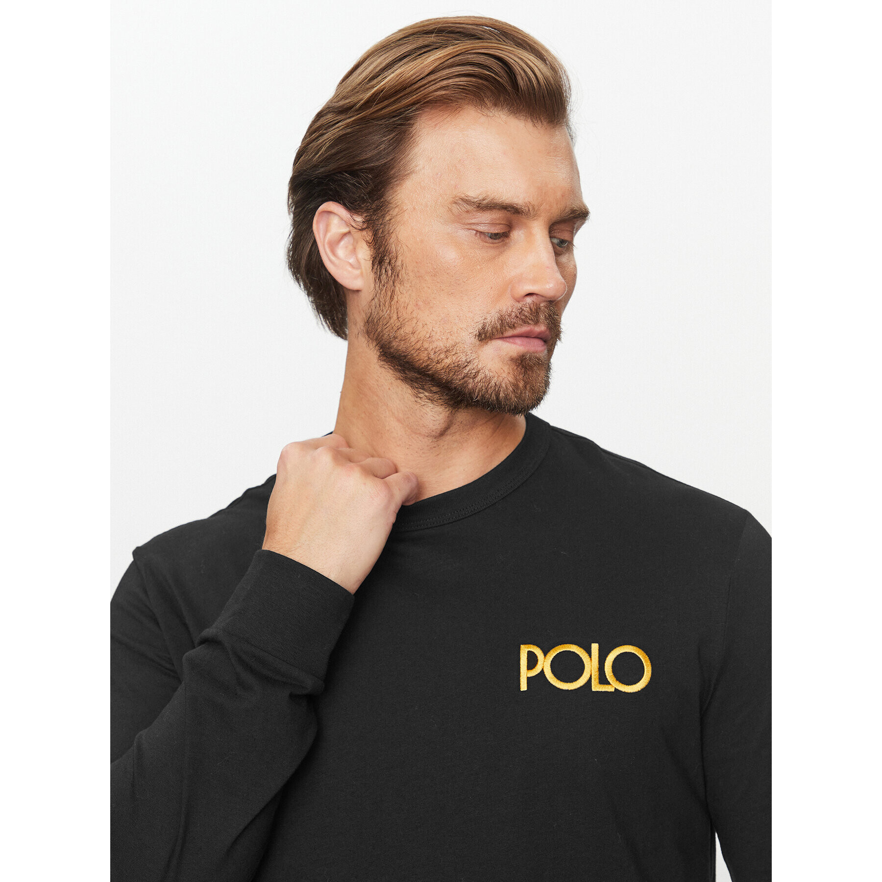 Polo Ralph Lauren Longsleeve 710920208001 Negru Regular Fit - Pled.ro