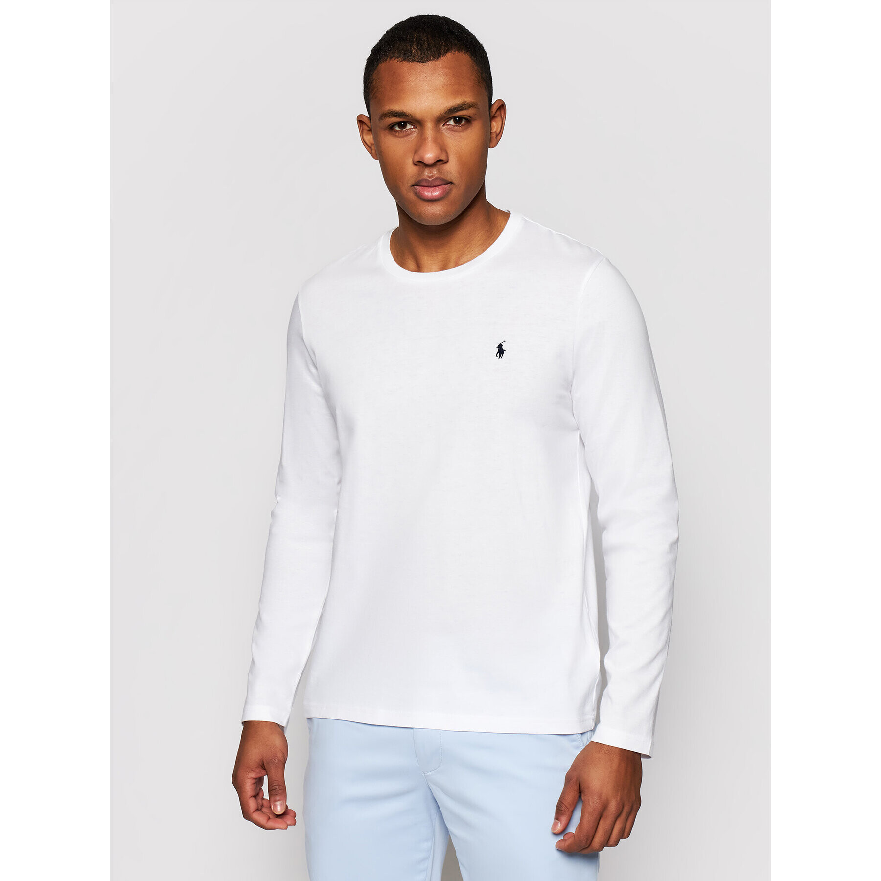 Polo Ralph Lauren Longsleeve 714706746 Alb Regular Fit - Pled.ro