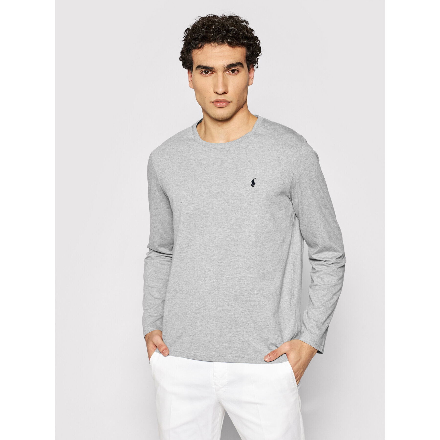 Polo Ralph Lauren Longsleeve 714706746 Gri Regular Fit - Pled.ro