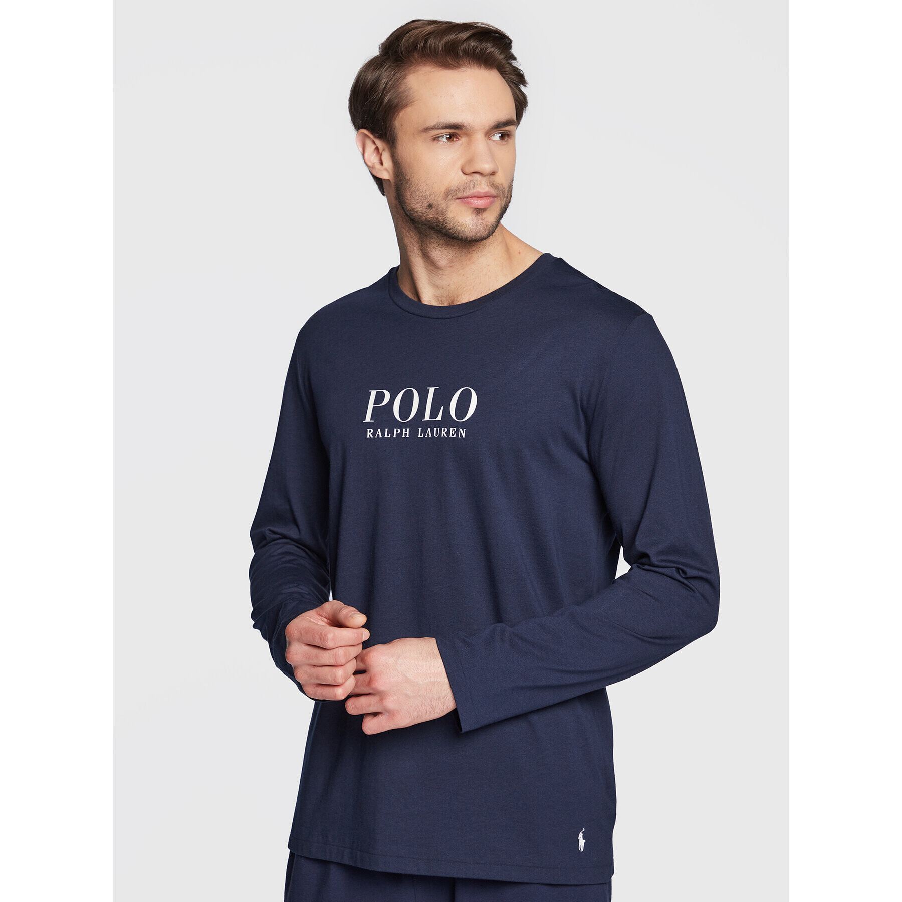 Polo Ralph Lauren Longsleeve 714862600003 Bleumarin Regular Fit - Pled.ro