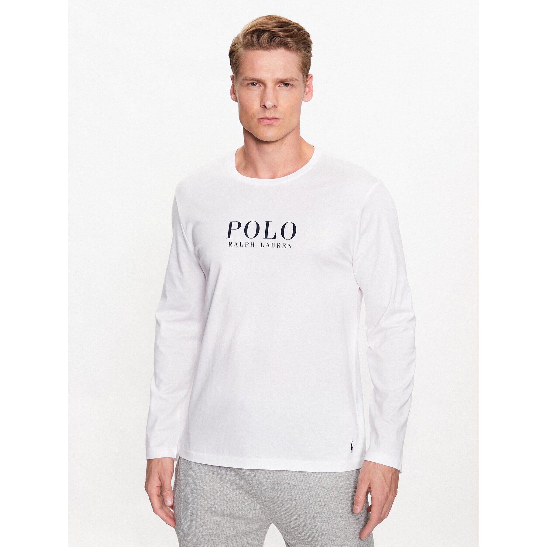 Polo Ralph Lauren Longsleeve 714899614005 Alb Regular Fit - Pled.ro