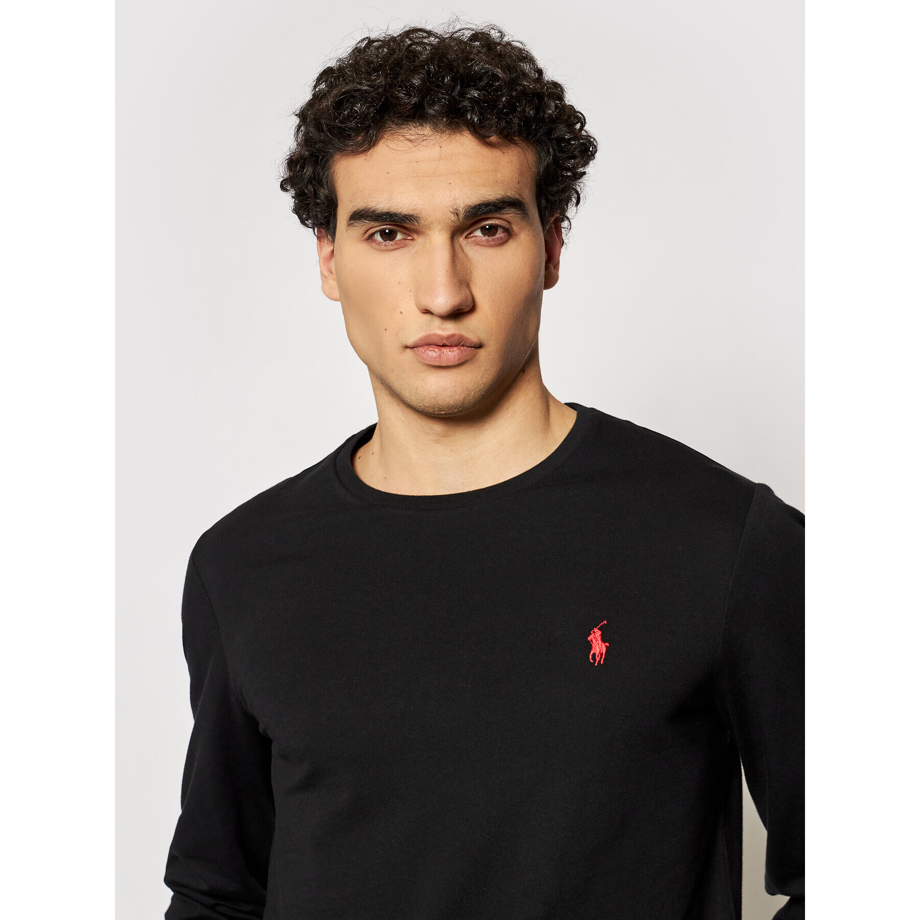 Polo Ralph Lauren Longsleeve Classics 710671468001 Negru Custom Slim Fit - Pled.ro