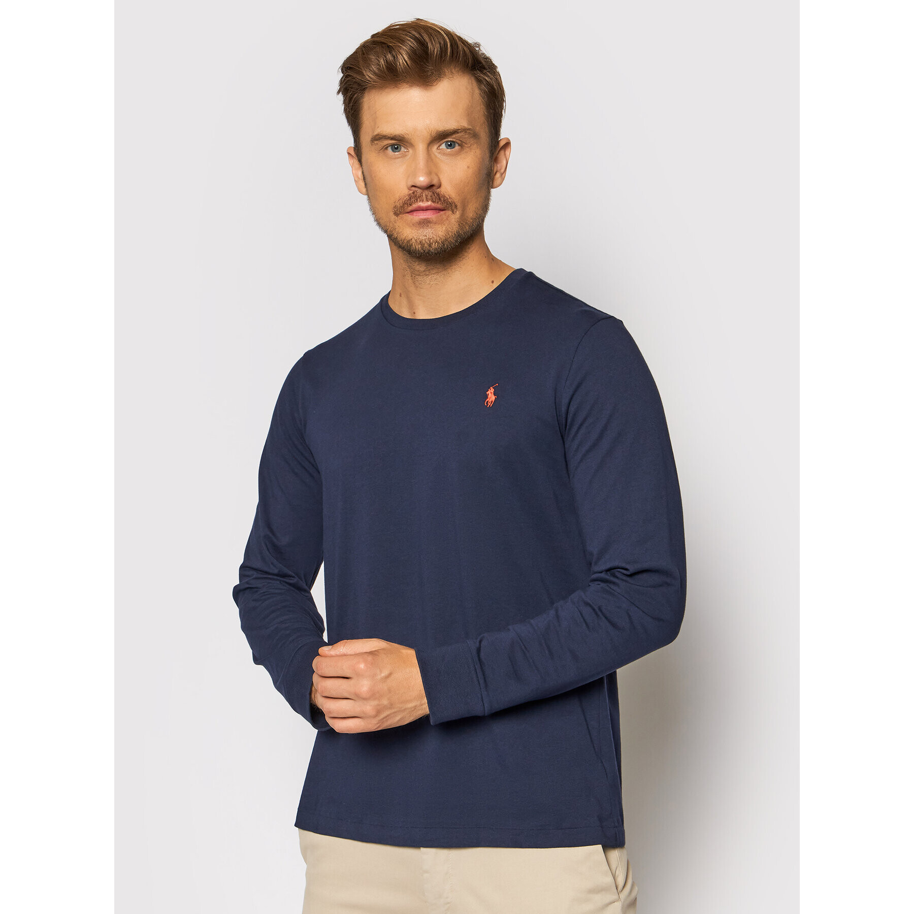 Polo Ralph Lauren Longsleeve Classics 710671468024 Bleumarin Slim Fit - Pled.ro