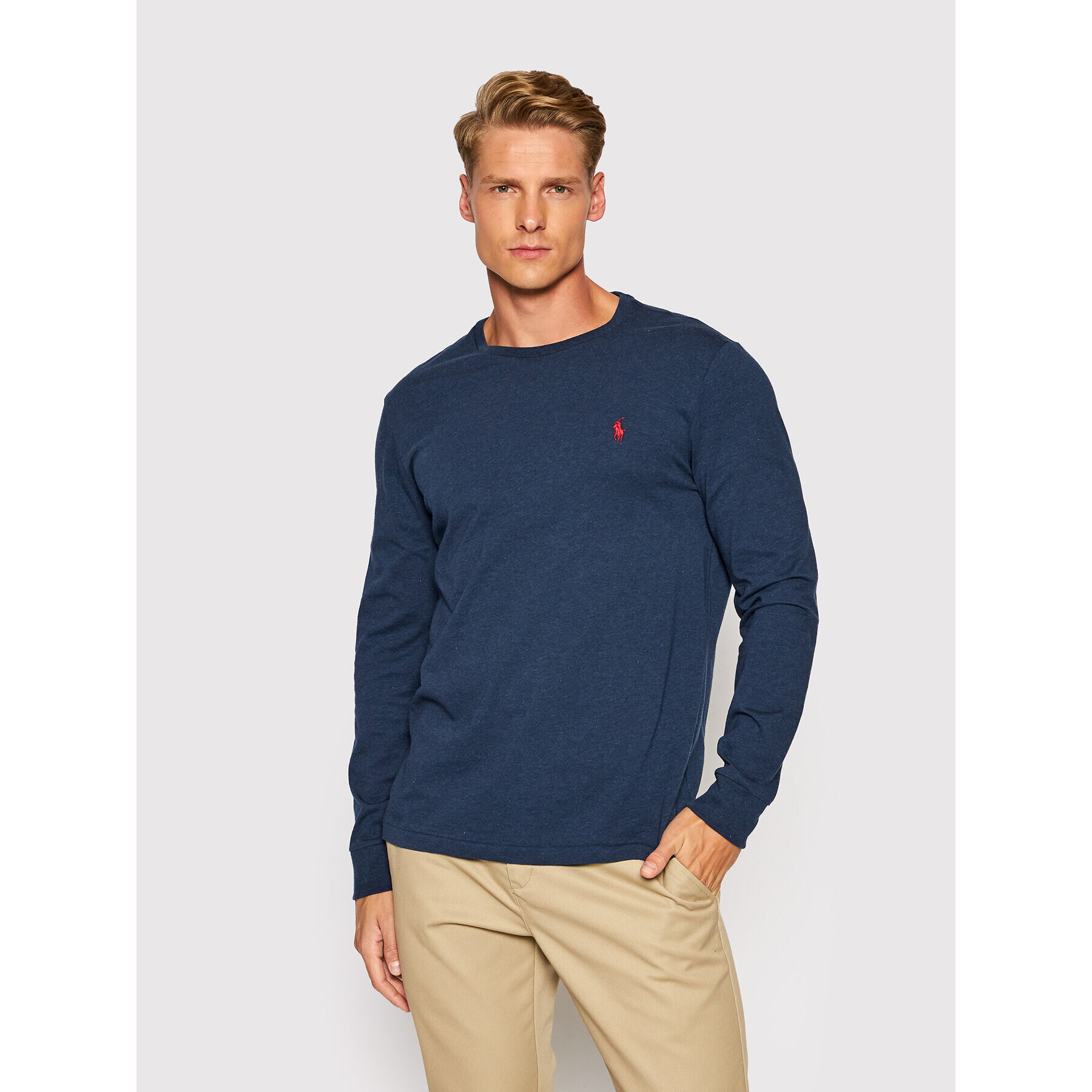 Polo Ralph Lauren Longsleeve Lsl 710671468043 Bleumarin Slim Fit - Pled.ro