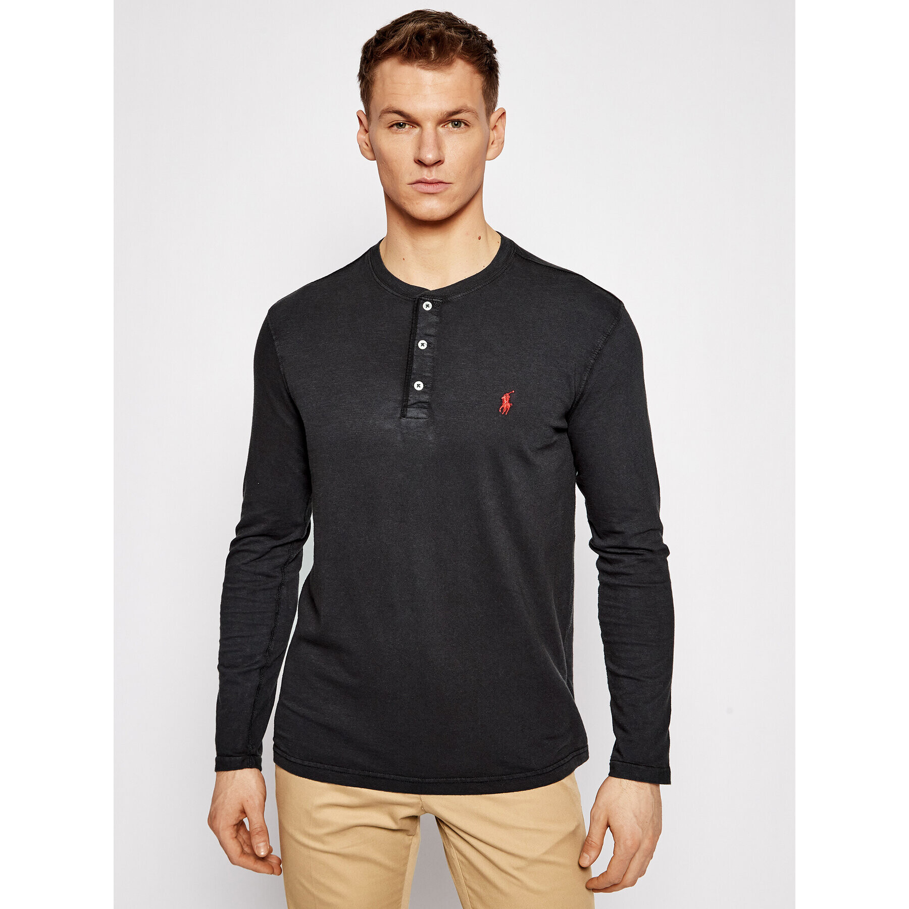 Polo Ralph Lauren Longsleeve Lsl 710790058001 Negru Regular Fit - Pled.ro