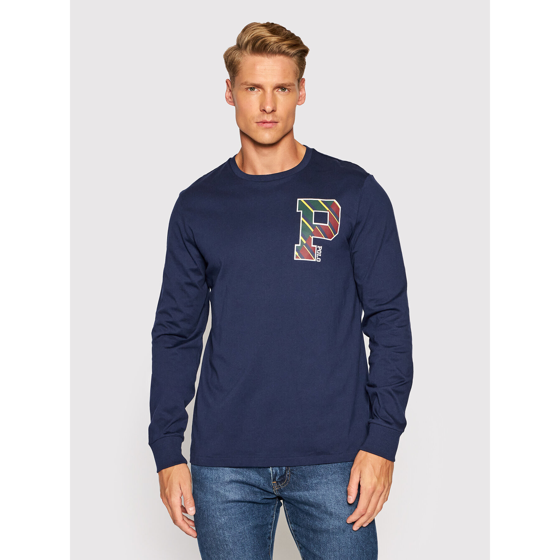 Polo Ralph Lauren Longsleeve Lsl 710853270001 Bleumarin Slim Fit - Pled.ro