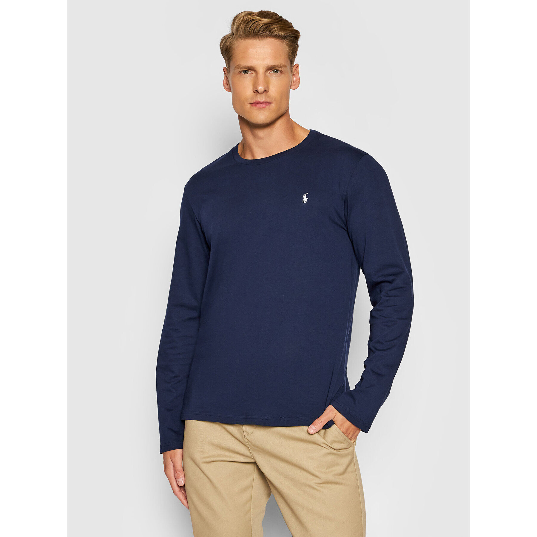 Polo Ralph Lauren Longsleeve Sle 714844759002 Bleumarin Regular Fit - Pled.ro