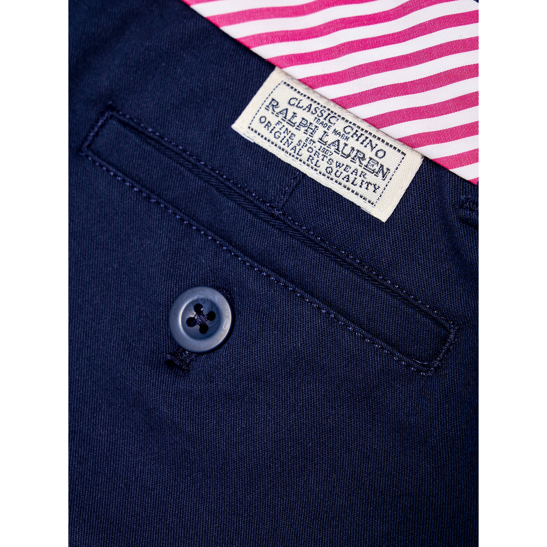 Polo Ralph Lauren Pantalon scurți din material Solid Chino 313834890001 Bleumarin Regular Fit - Pled.ro