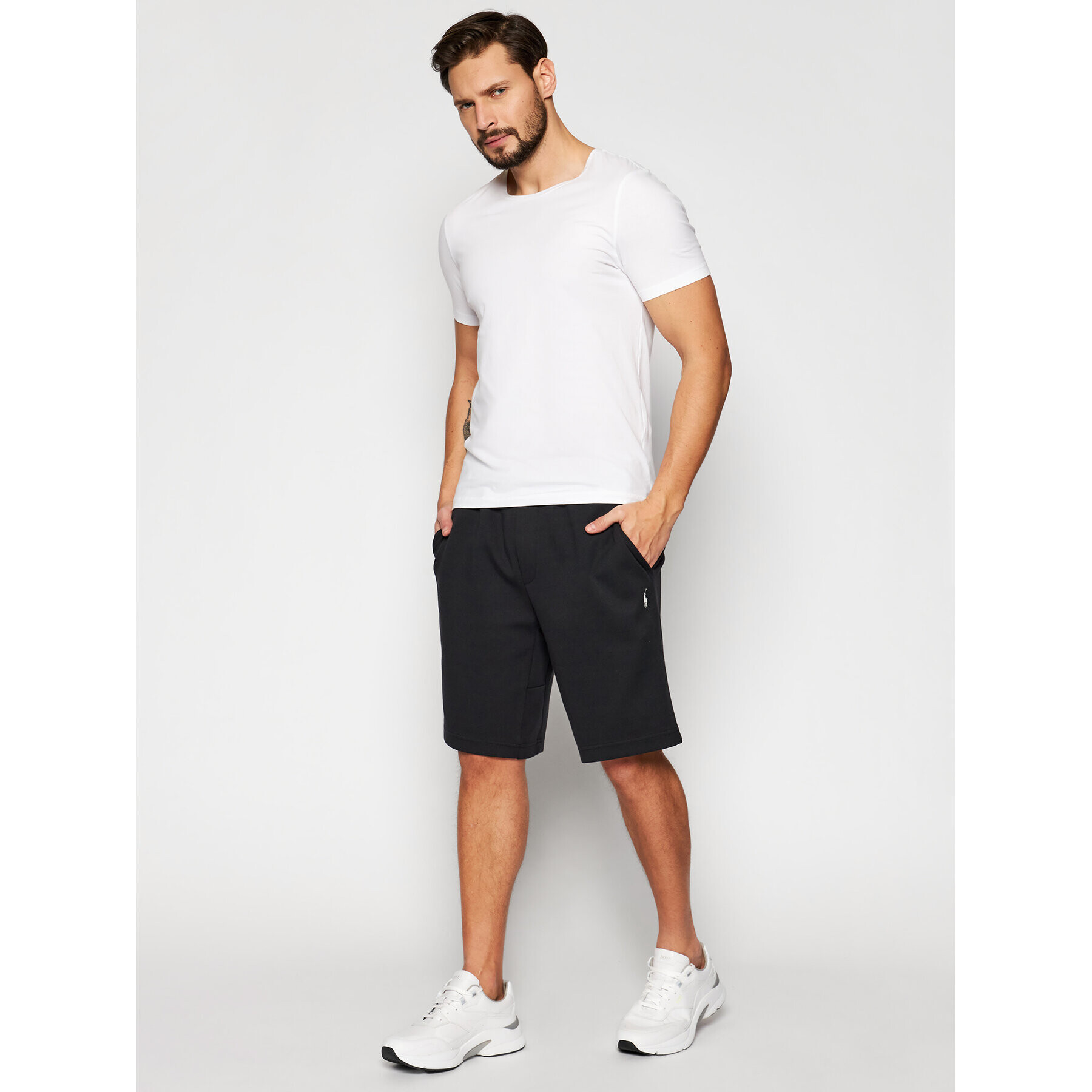 Polo Ralph Lauren Pantaloni scurți sport Sho 710691243001 Negru Regular Fit - Pled.ro