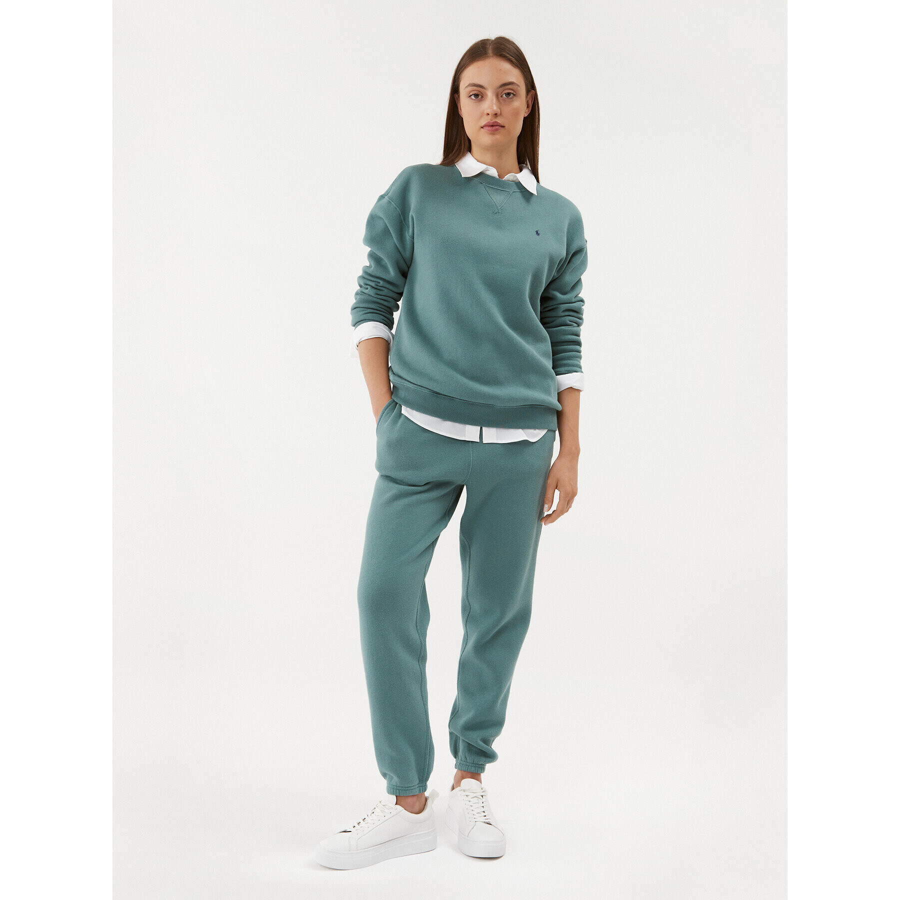 Polo Ralph Lauren Pantaloni trening 211891560013 Verde Regular Fit - Pled.ro