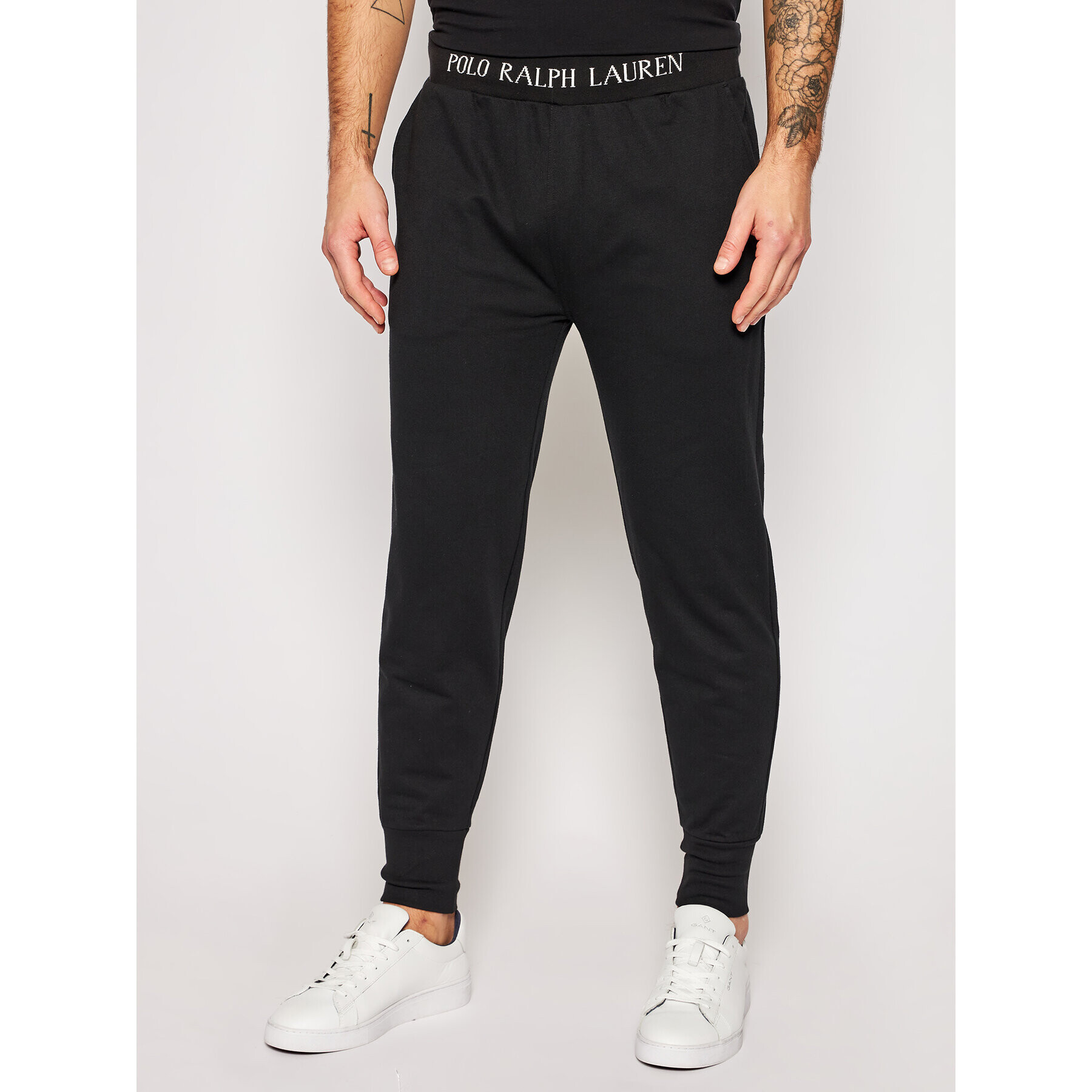 Polo Ralph Lauren Pantaloni trening Loop Back 714804801002 Negru Regular Fit - Pled.ro