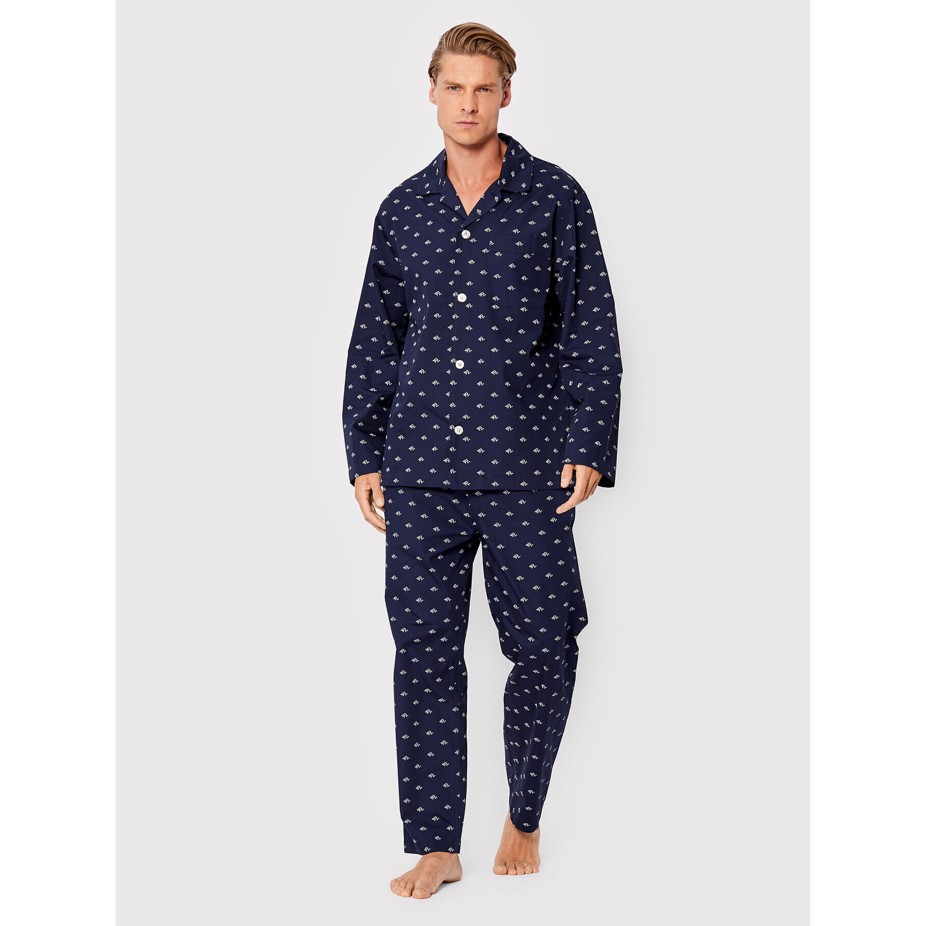 Polo Ralph Lauren Pijama 714862801004 Bleumarin Regular Fit - Pled.ro