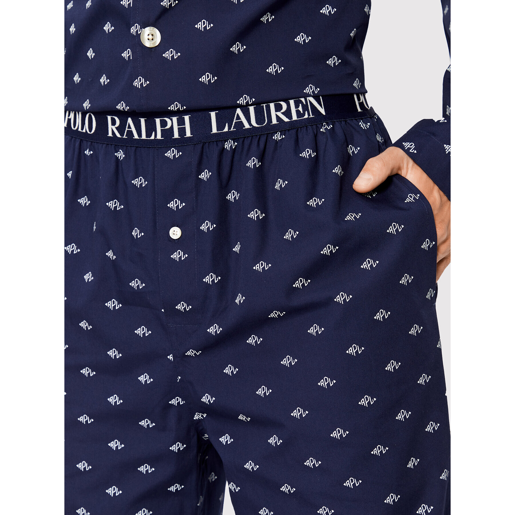 Polo Ralph Lauren Pijama 714862801004 Bleumarin Regular Fit - Pled.ro