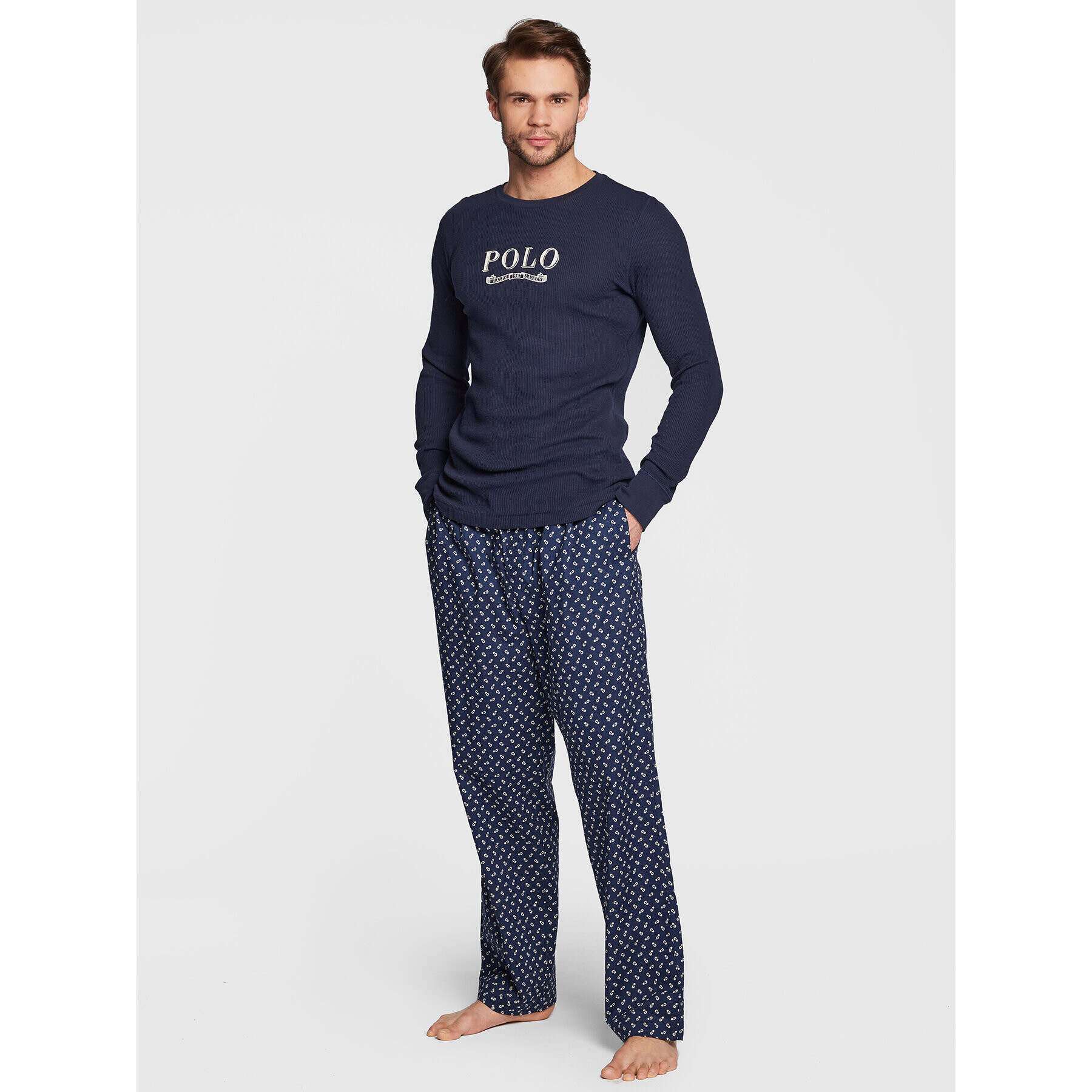 Polo Ralph Lauren Pijama 714878060001 Bleumarin Regular Fit - Pled.ro