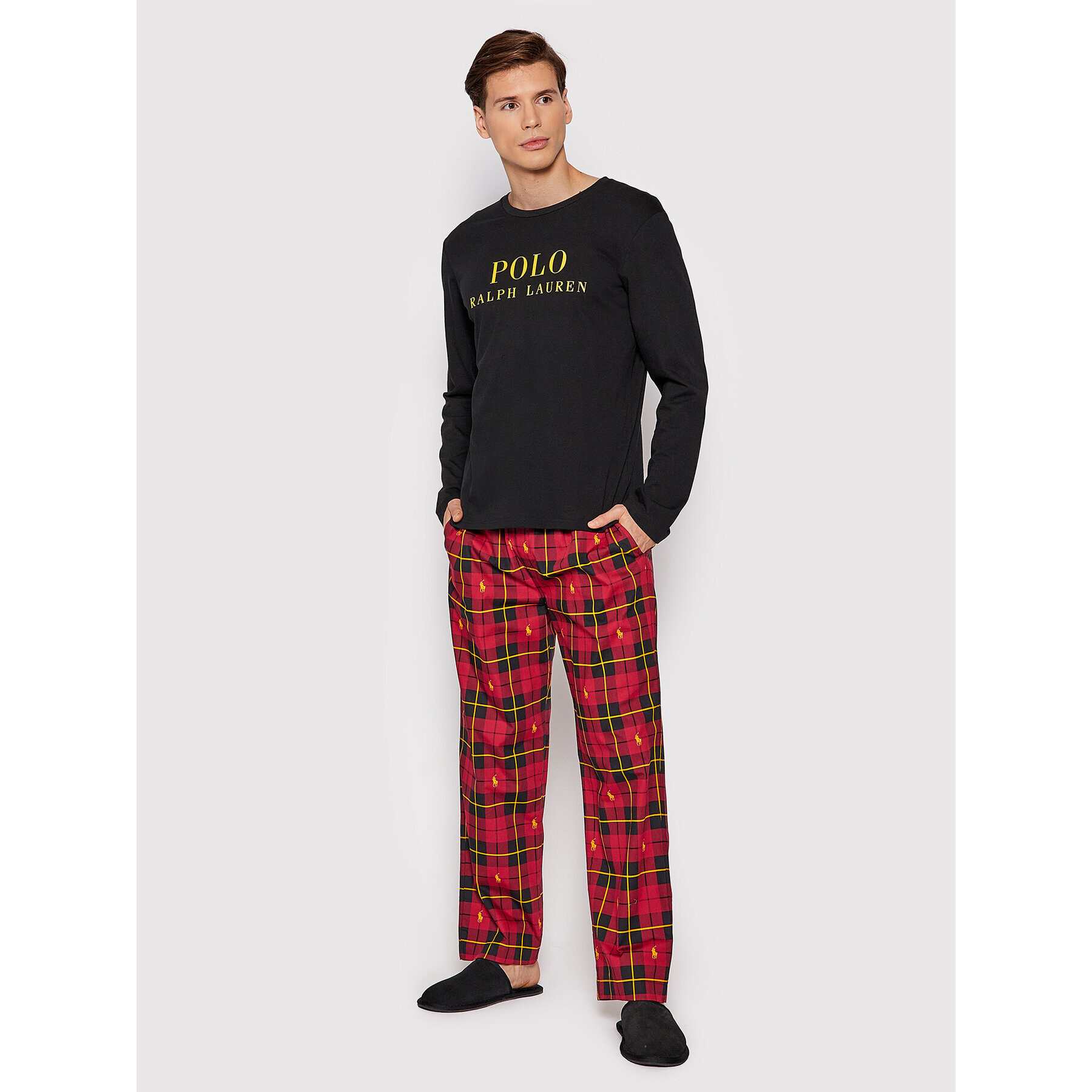 Polo Ralph Lauren Pijama Sle 714843423001 Negru - Pled.ro