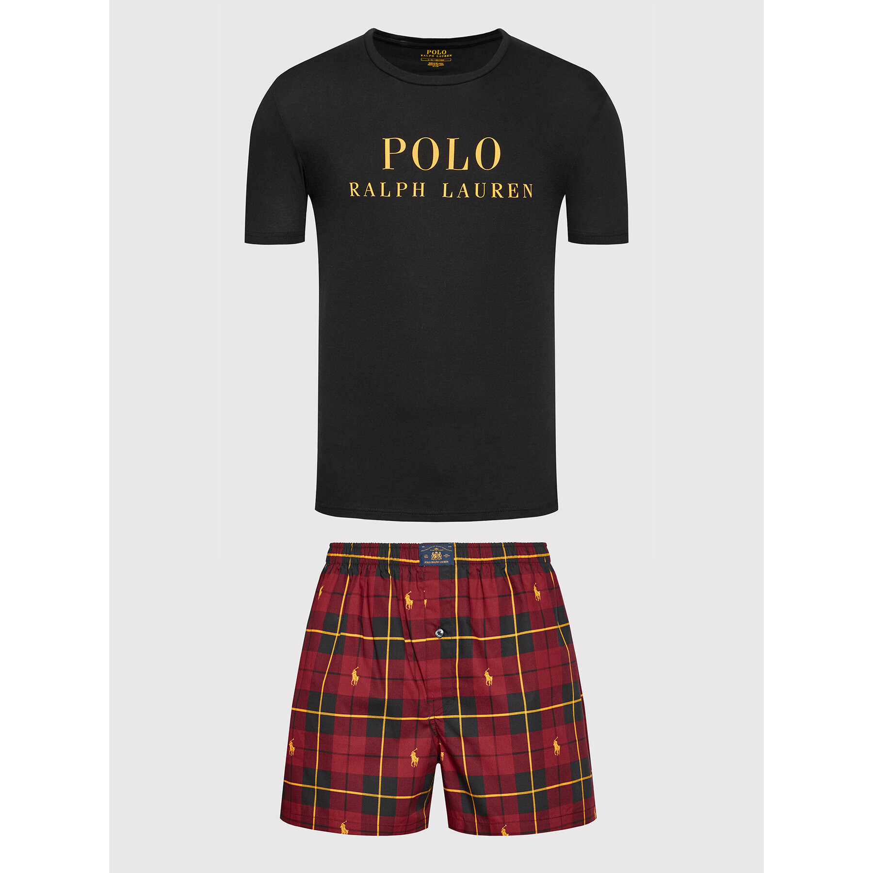 Polo Ralph Lauren Pijama Sle 714843424001 Negru - Pled.ro