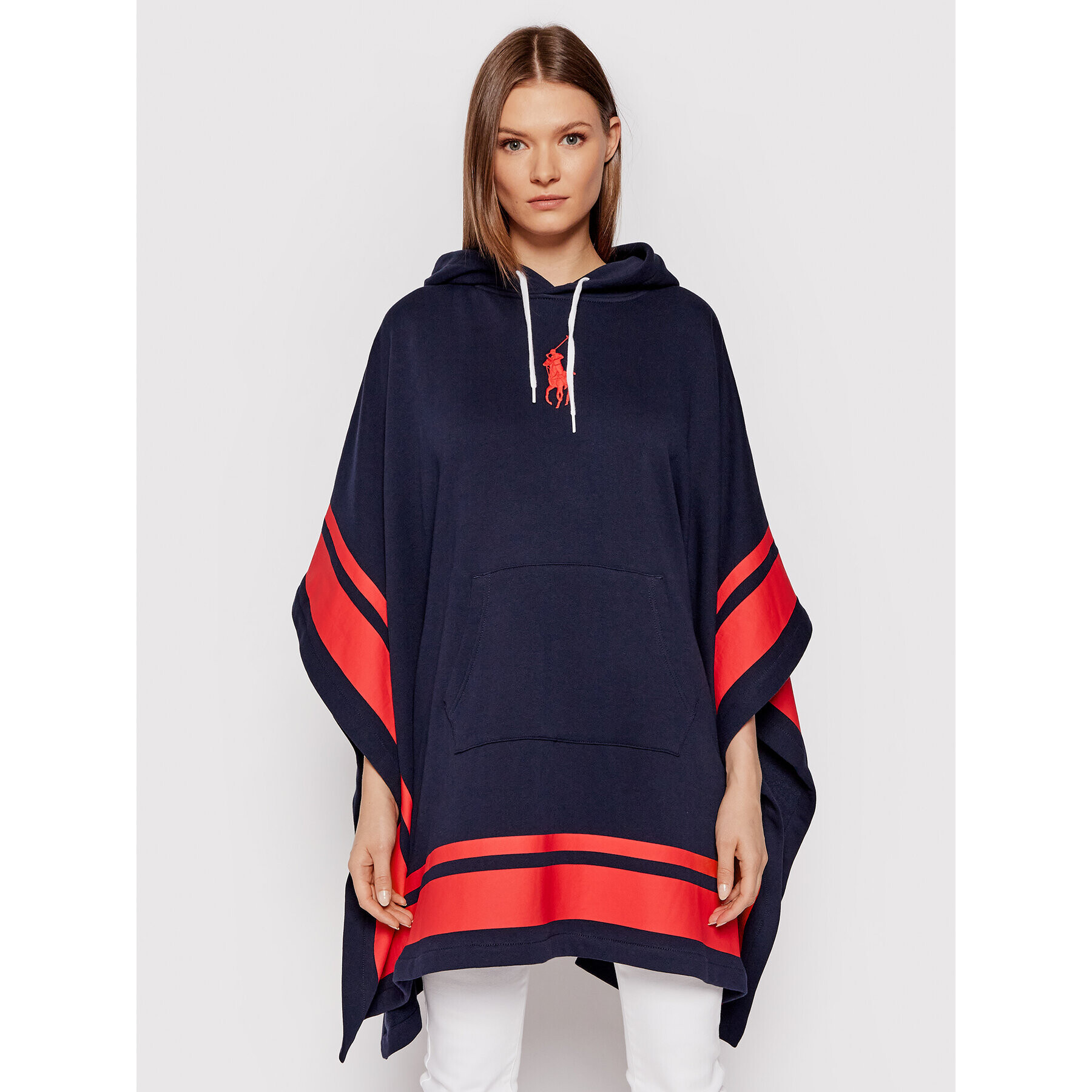 Polo Ralph Lauren Poncho Lsl 211843235001 Bleumarin Relaxed Fit - Pled.ro