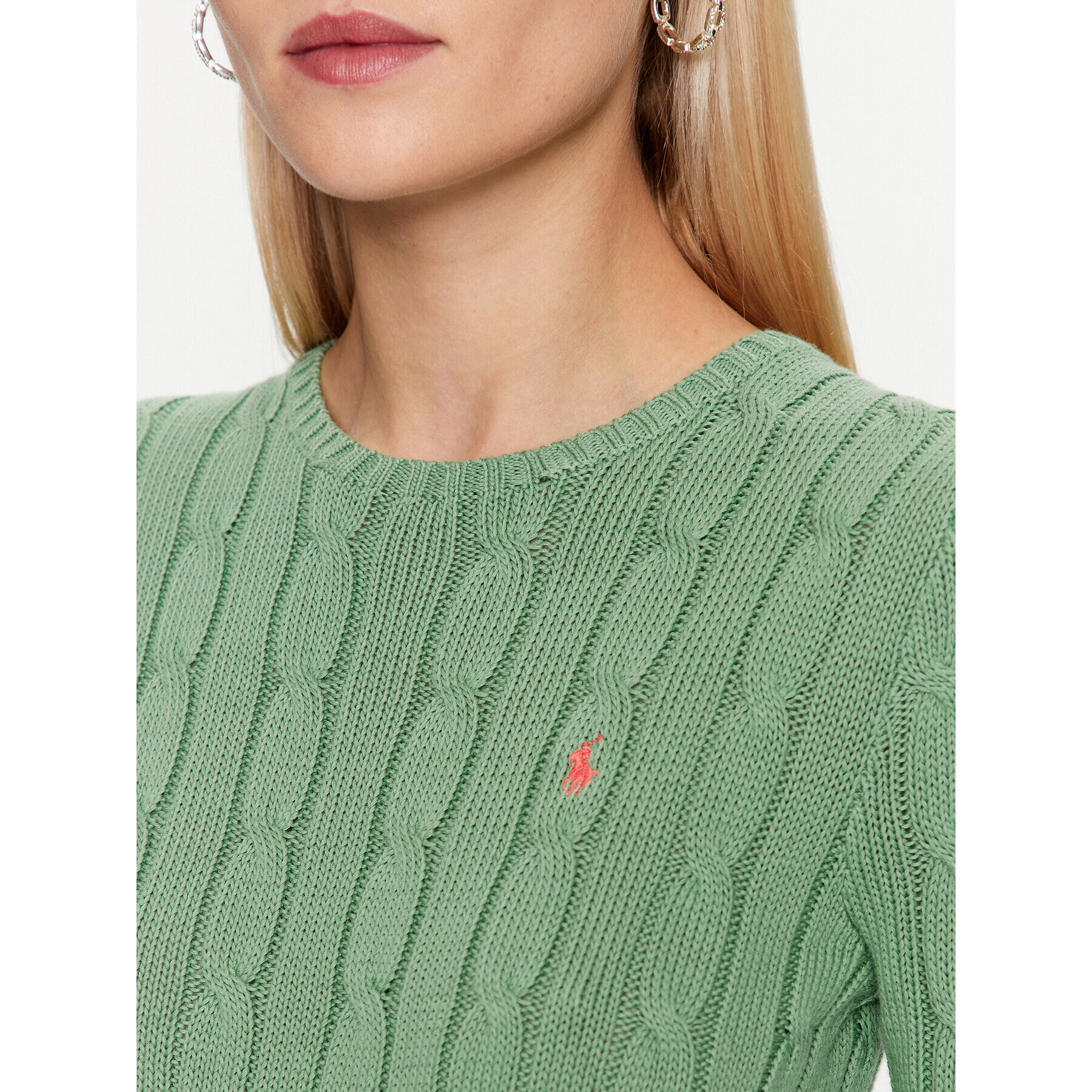 Polo Ralph Lauren Pulover 211891640015 Verde Regular Fit - Pled.ro