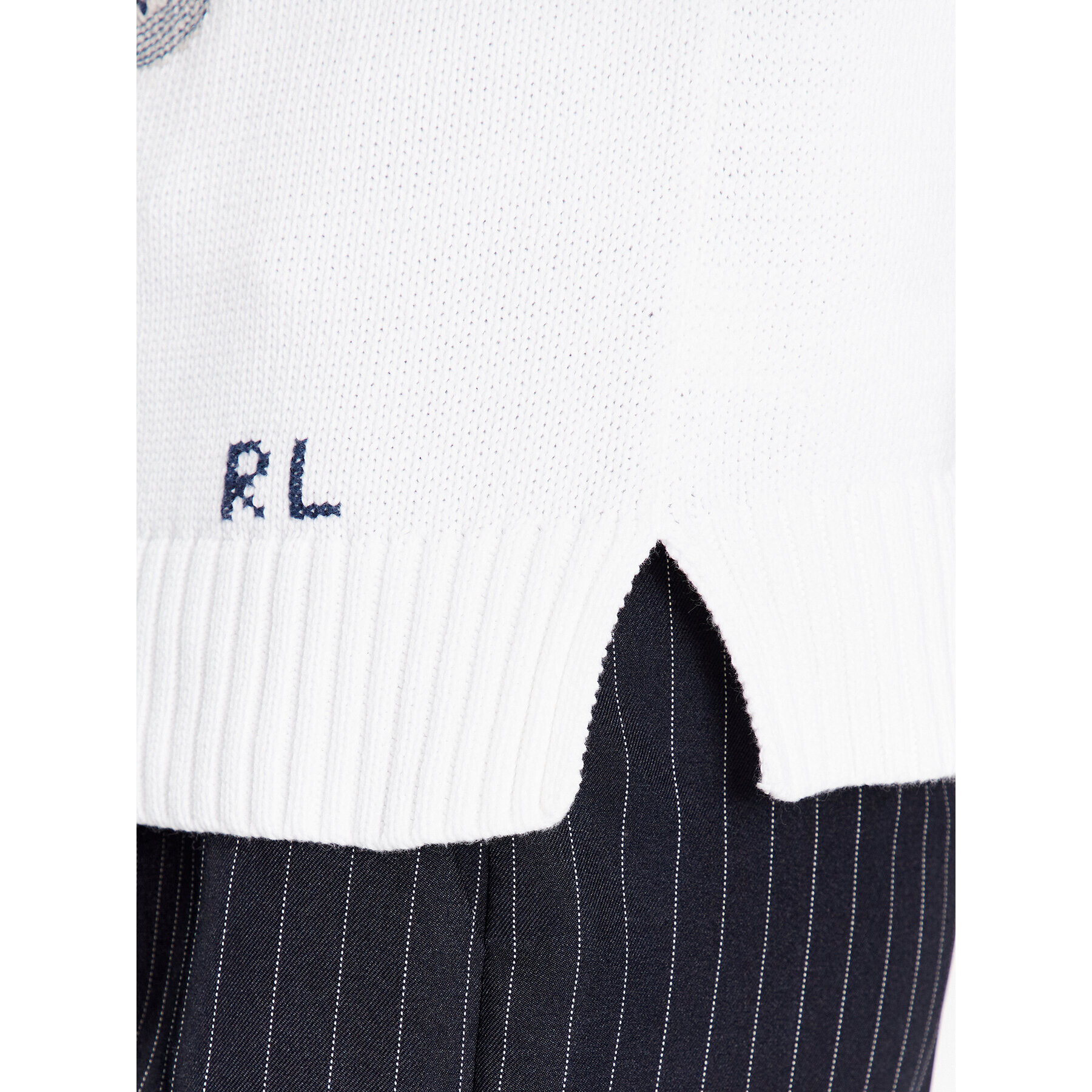 Polo Ralph Lauren Pulover 211891907001 Alb Regular Fit - Pled.ro