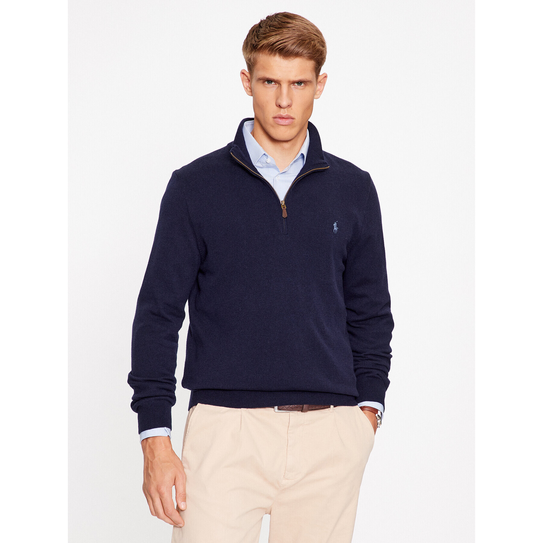 Polo Ralph Lauren Pulover 710876756001 Bleumarin Regular Fit - Pled.ro