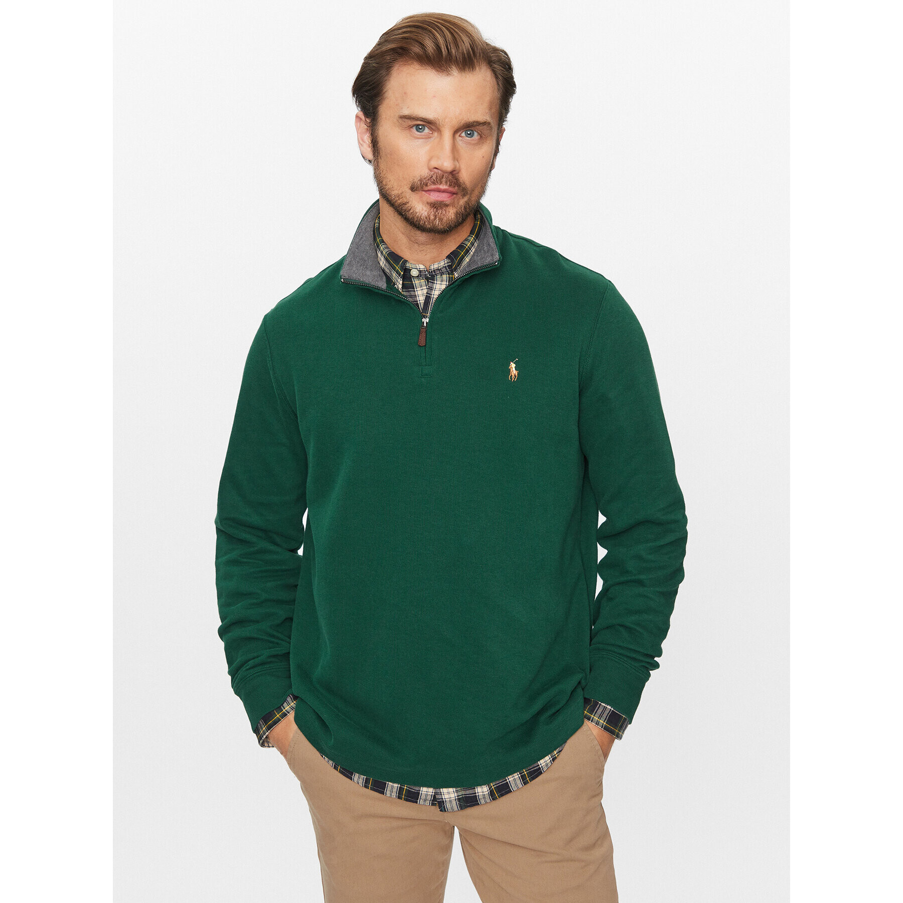 Polo Ralph Lauren Pulover 710877001009 Verde Regular Fit - Pled.ro