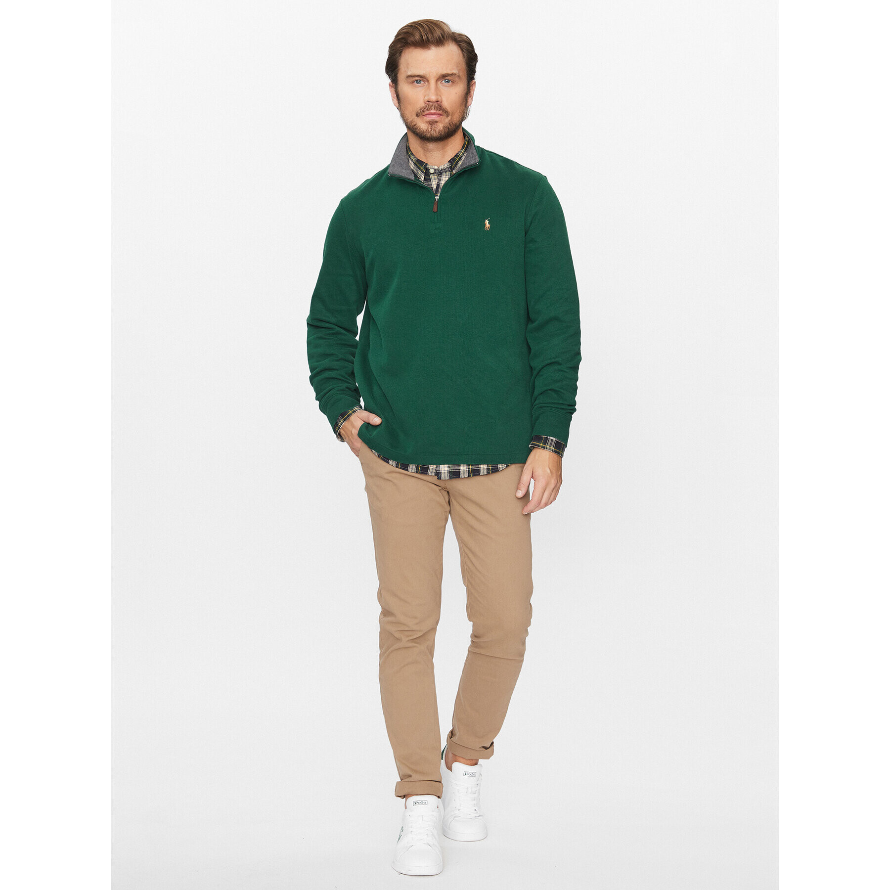 Polo Ralph Lauren Pulover 710877001009 Verde Regular Fit - Pled.ro