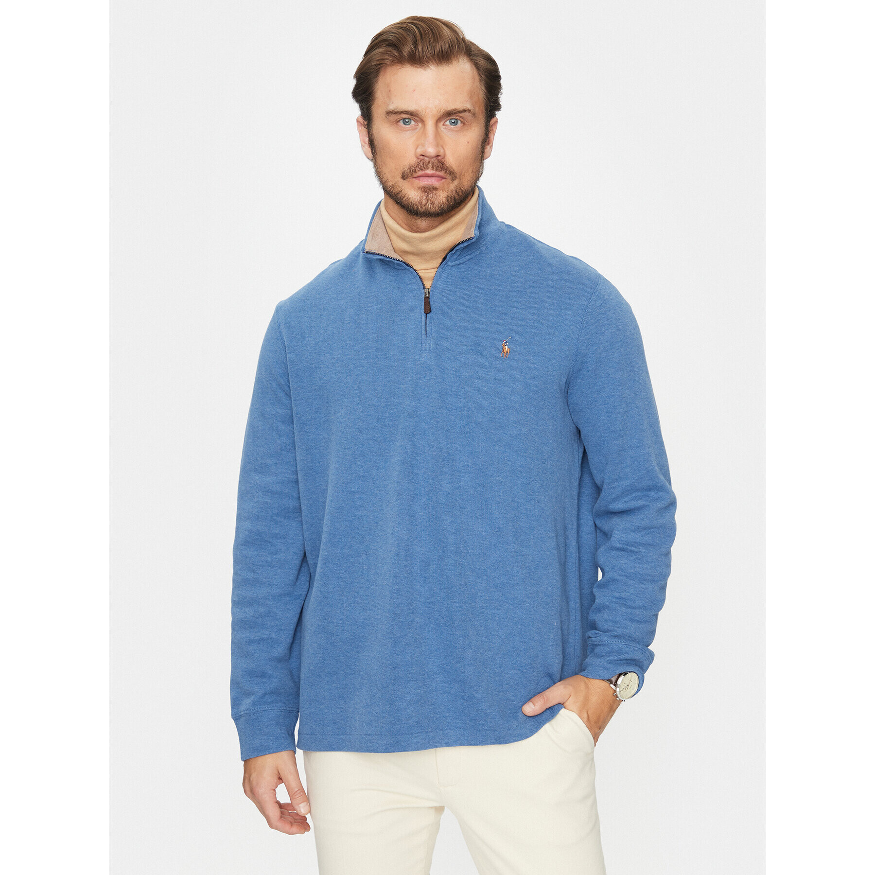 Polo Ralph Lauren Pulover 710877001012 Albastru Regular Fit - Pled.ro