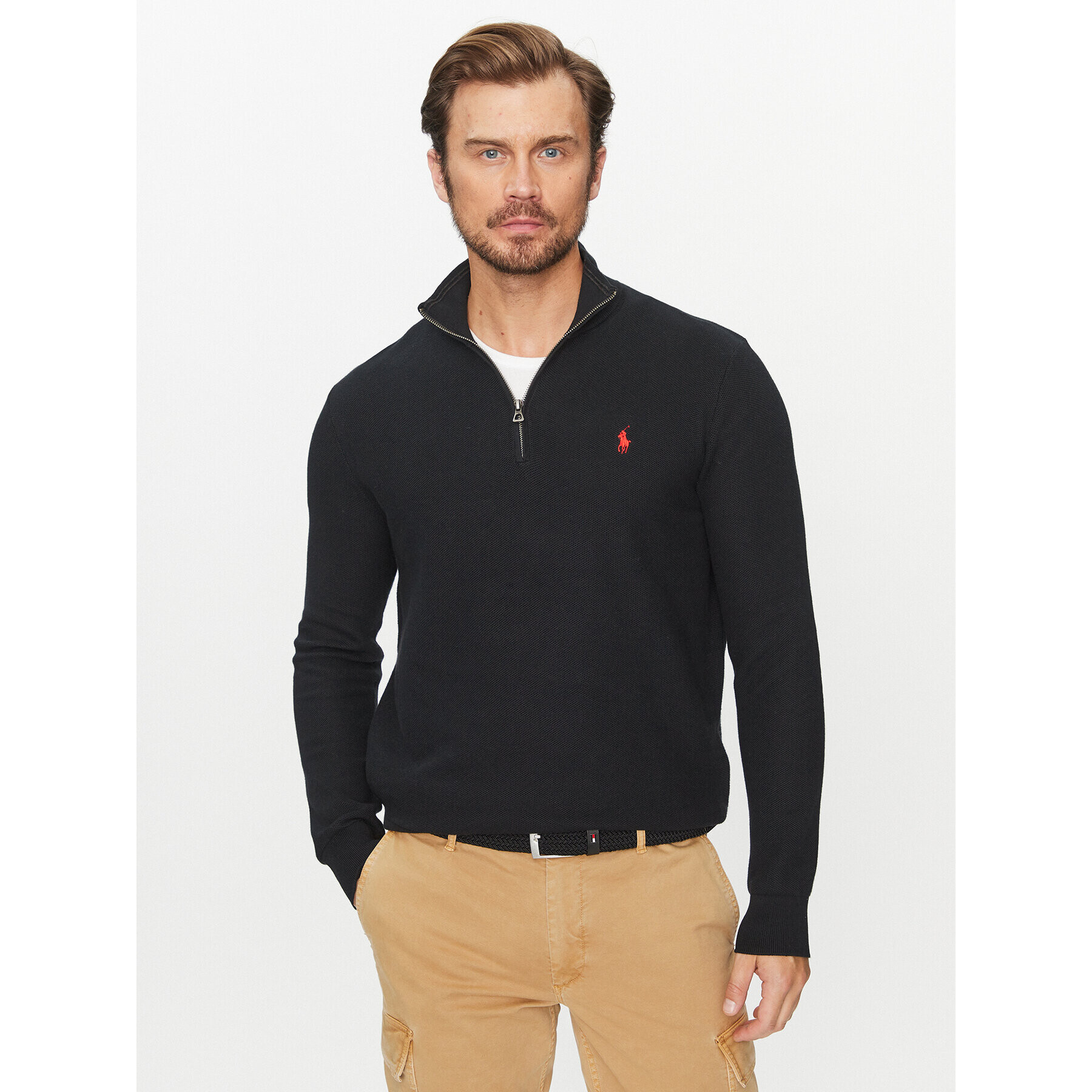 Polo Ralph Lauren Pulover 710932304003 Negru Regular Fit - Pled.ro