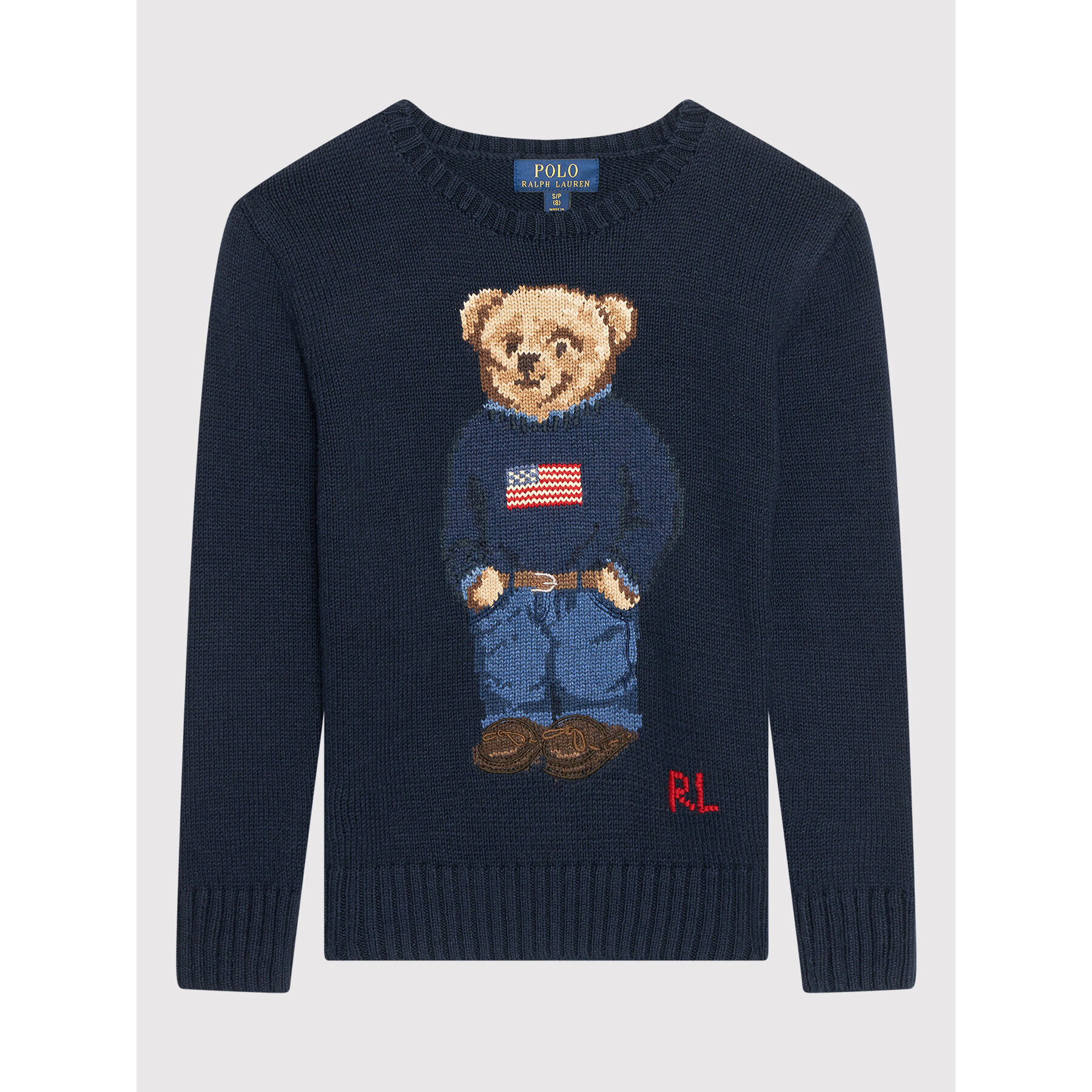 Polo Ralph Lauren Pulover Hunter 321668286001 Bleumarin Regular Fit - Pled.ro