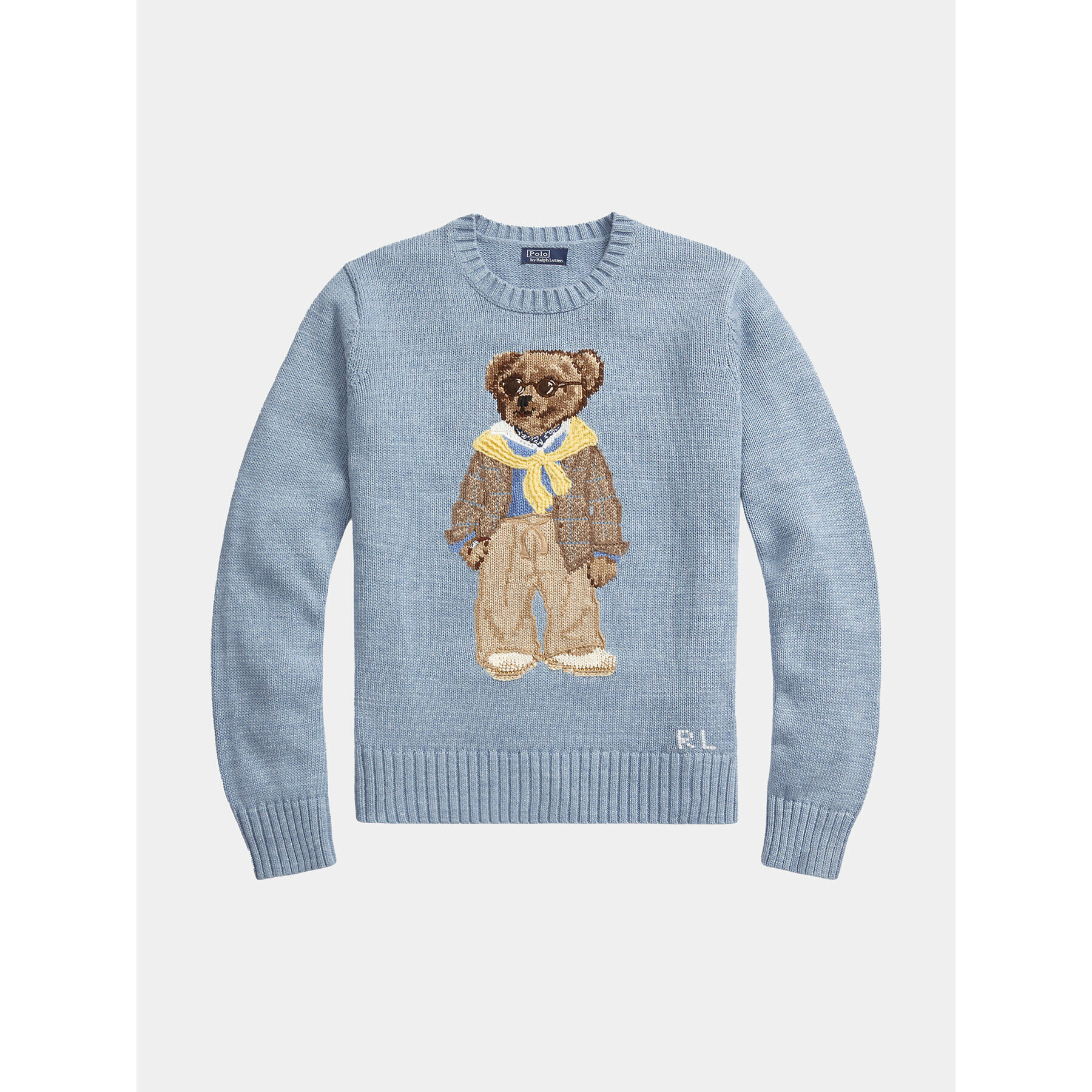 Polo Ralph Lauren Pulover Prov Bear 211924442001 Albastru Relaxed Fit - Pled.ro