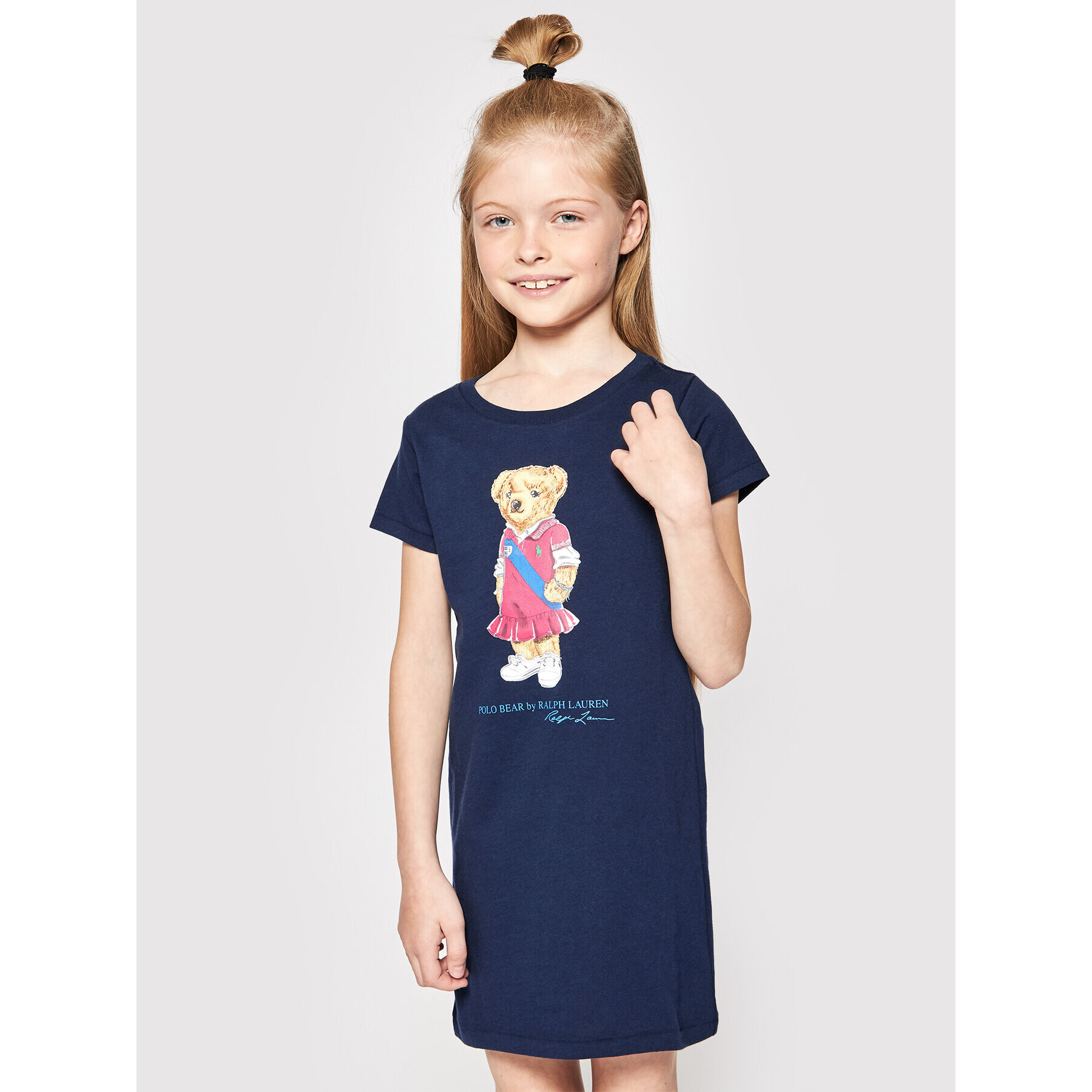 Polo Ralph Lauren Rochie de zi Bear 312837200001 Bleumarin Regular Fit - Pled.ro