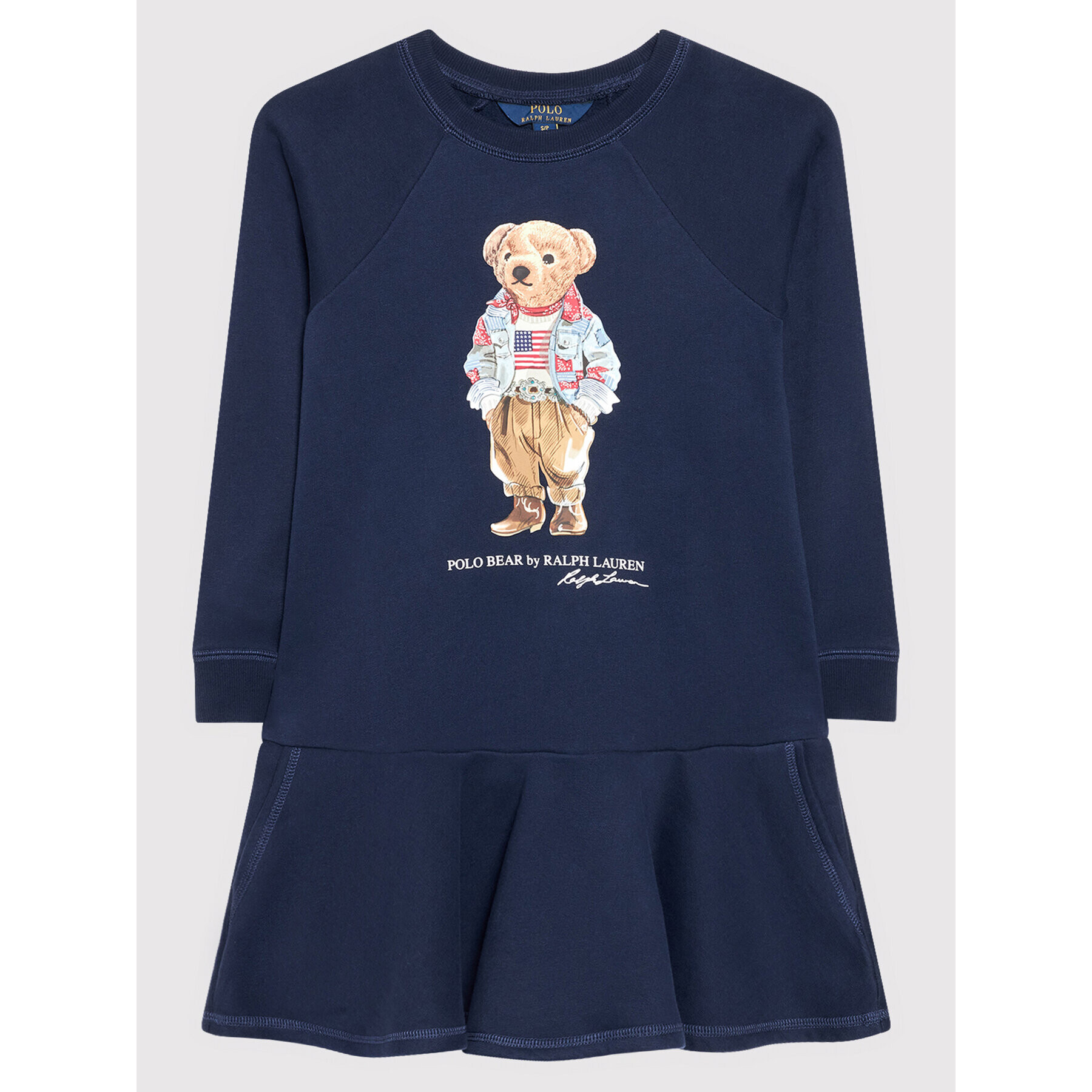 Polo Ralph Lauren Rochie de zi Bear 313856712001 Bleumarin Regular Fit - Pled.ro