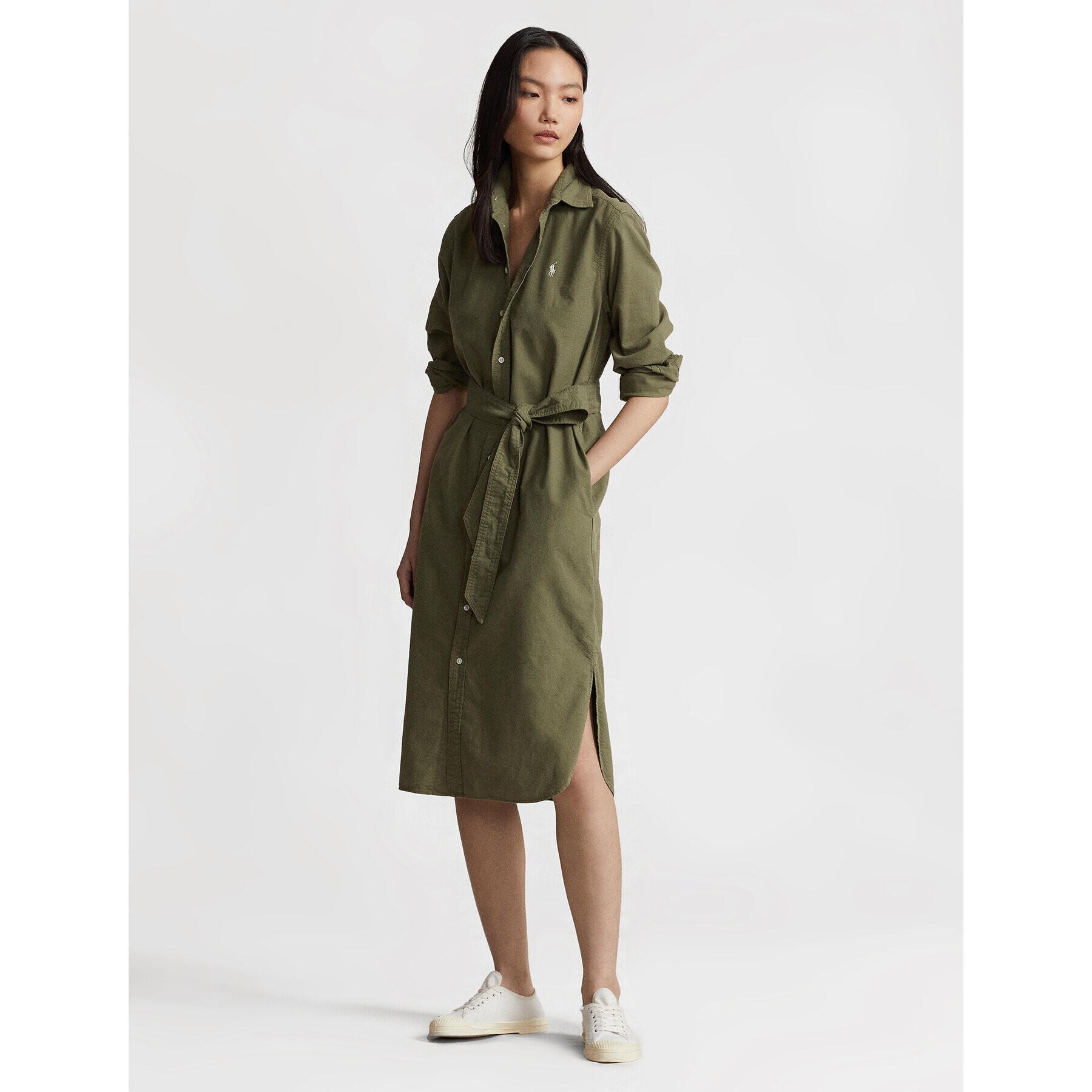 Polo Ralph Lauren Rochie tip cămașă N Cory Dr 211928808003 Verde Straight Fit - Pled.ro