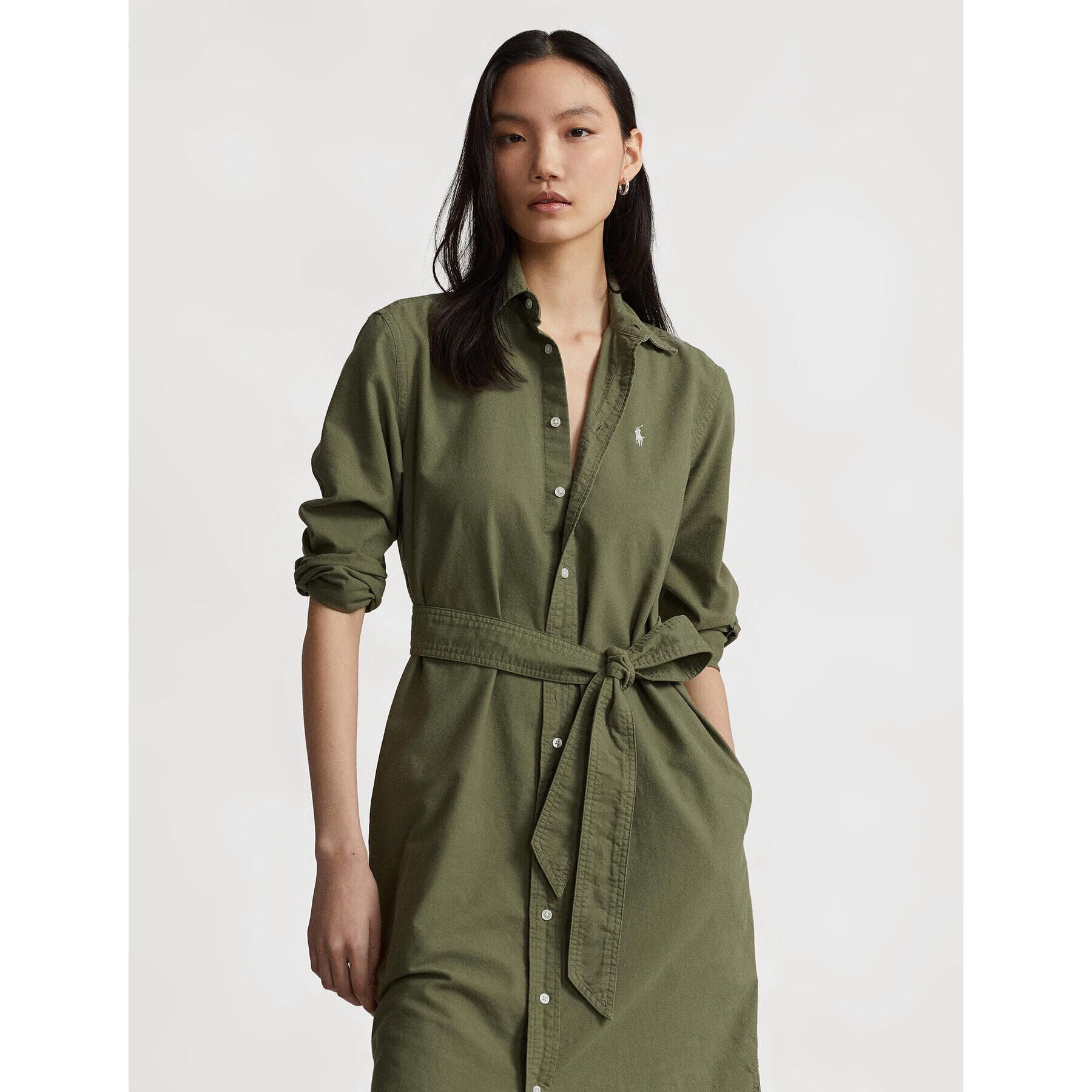 Polo Ralph Lauren Rochie tip cămașă N Cory Dr 211928808003 Verde Straight Fit - Pled.ro