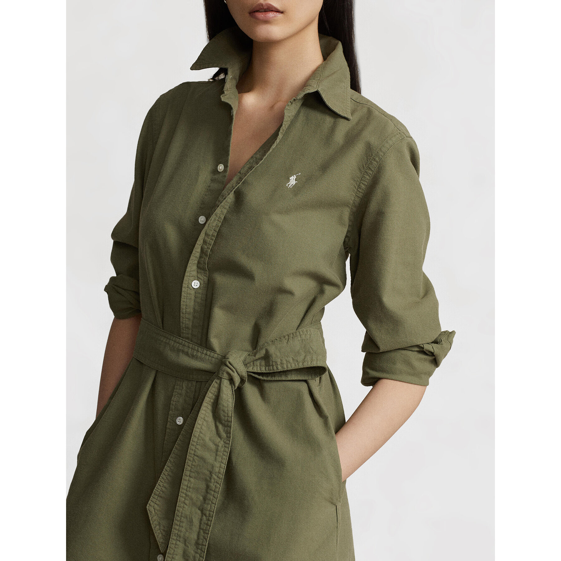 Polo Ralph Lauren Rochie tip cămașă N Cory Dr 211928808003 Verde Straight Fit - Pled.ro