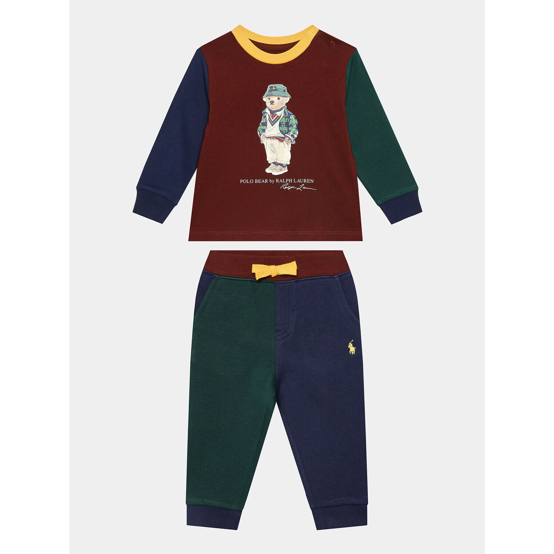 Polo Ralph Lauren Set bluză și pantalon Ls Cn Bear 320920334001 Roșu Regular Fit - Pled.ro