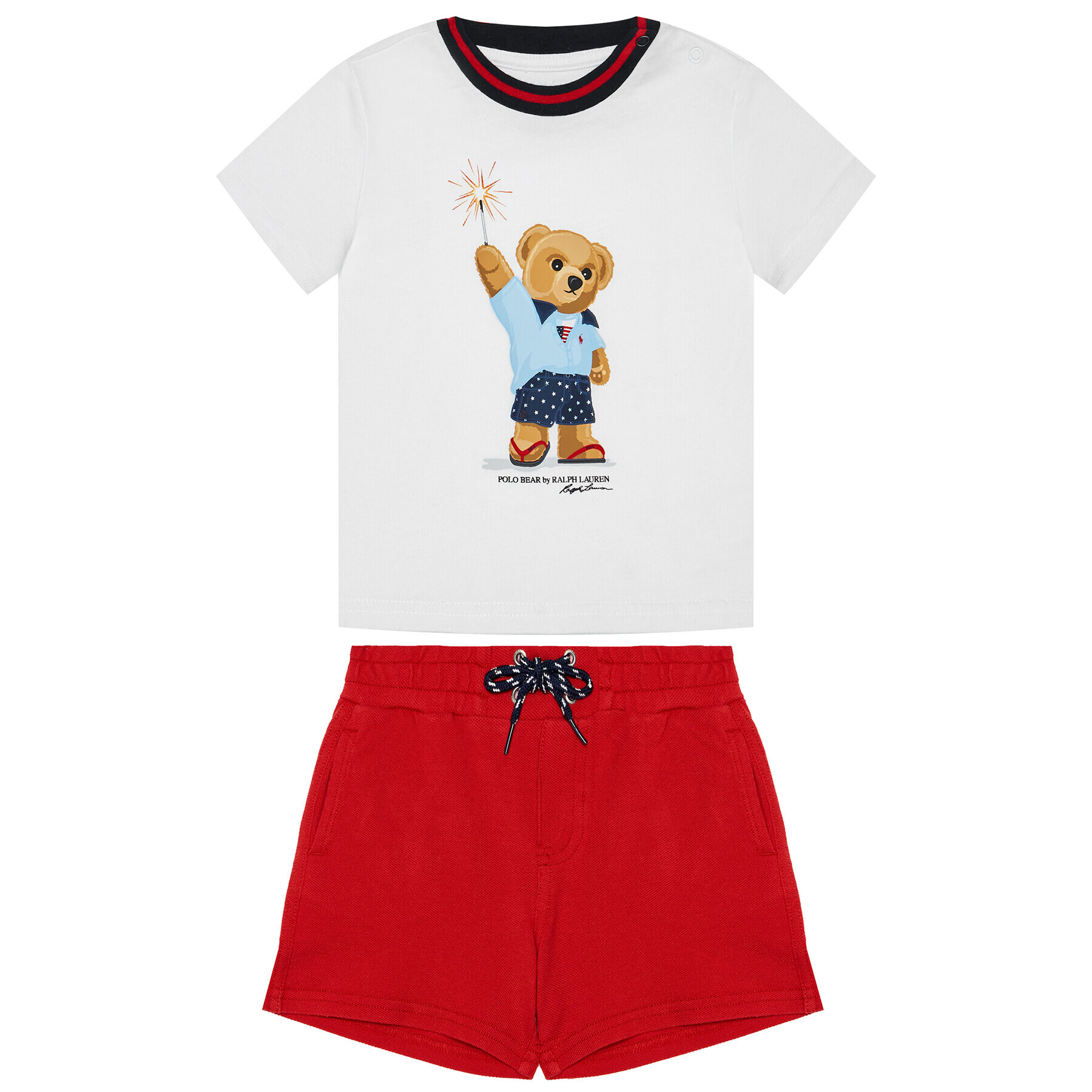 Polo Ralph Lauren Set tricou și pantaloni scurți Short Set 320787331001 Colorat Regular Fit - Pled.ro