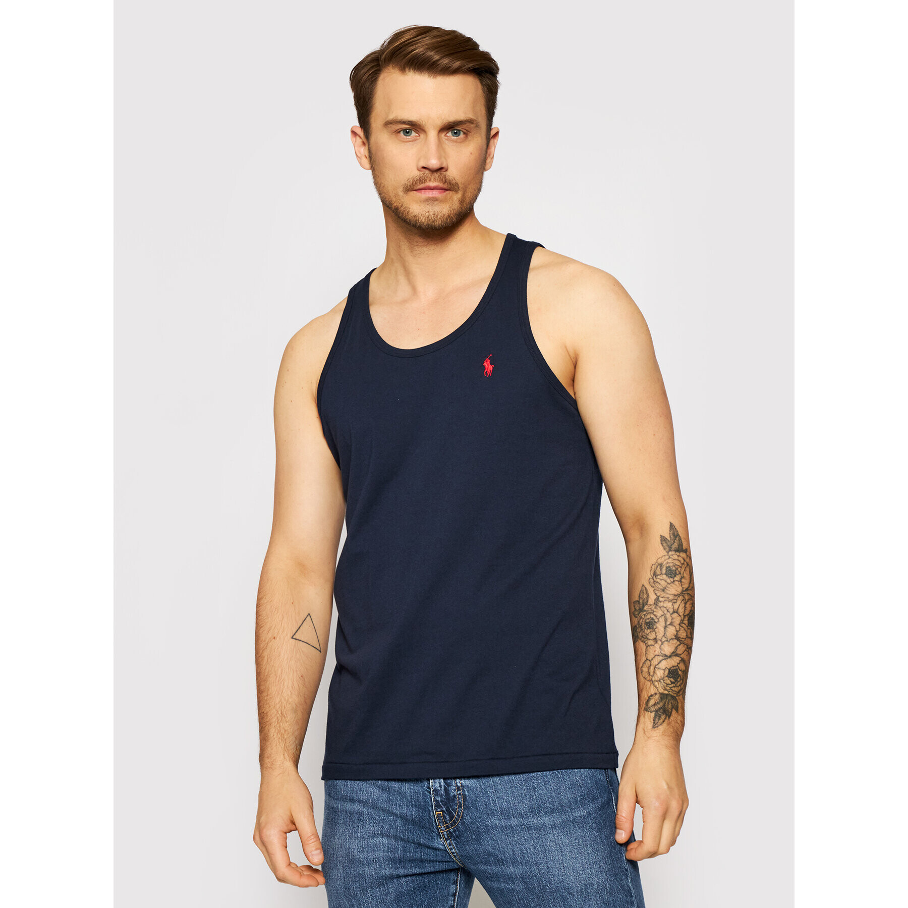 Polo Ralph Lauren Tank top Sls 710800895009 Bleumarin Regular Fit - Pled.ro