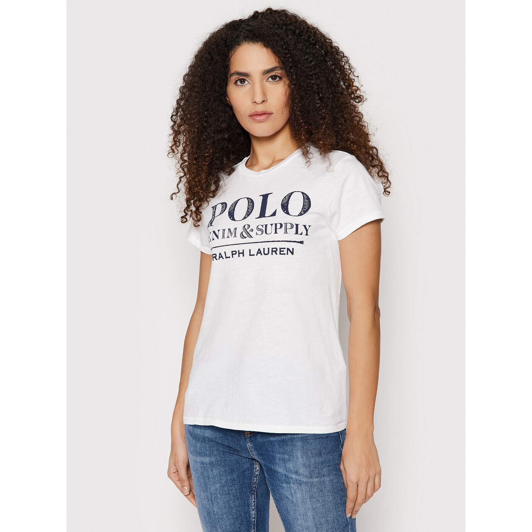 Polo Ralph Lauren Tricou 211858438001 Alb Regular Fit - Pled.ro