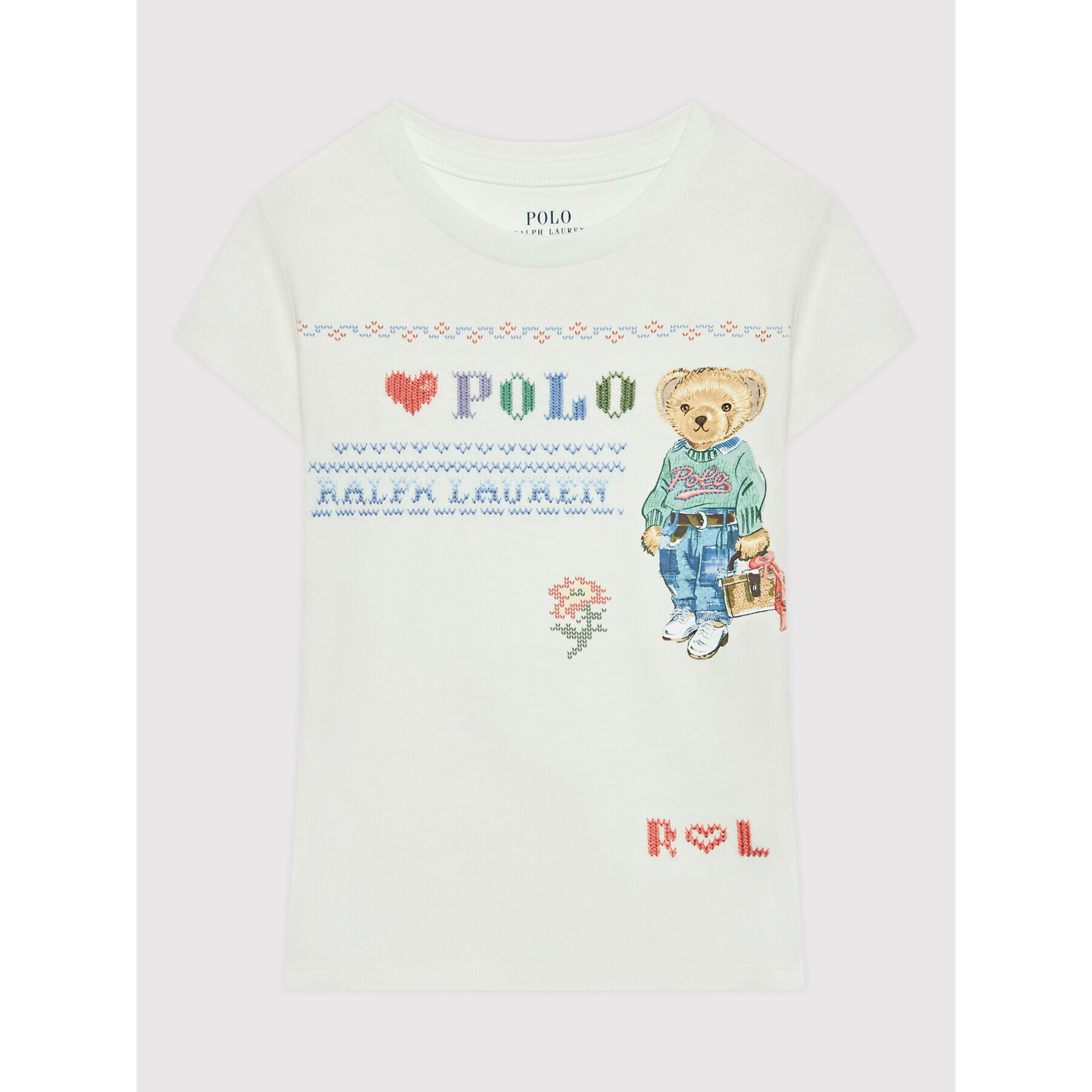 Polo Ralph Lauren Tricou 310869533001 Alb Regular Fit - Pled.ro