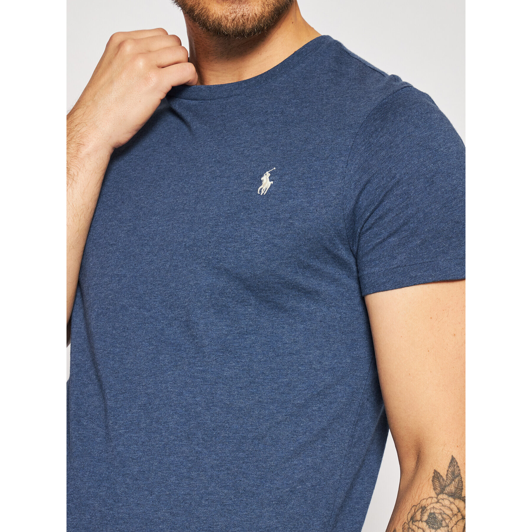 Polo Ralph Lauren Tricou 710680785007 Bleumarin Custom Slim Fit - Pled.ro